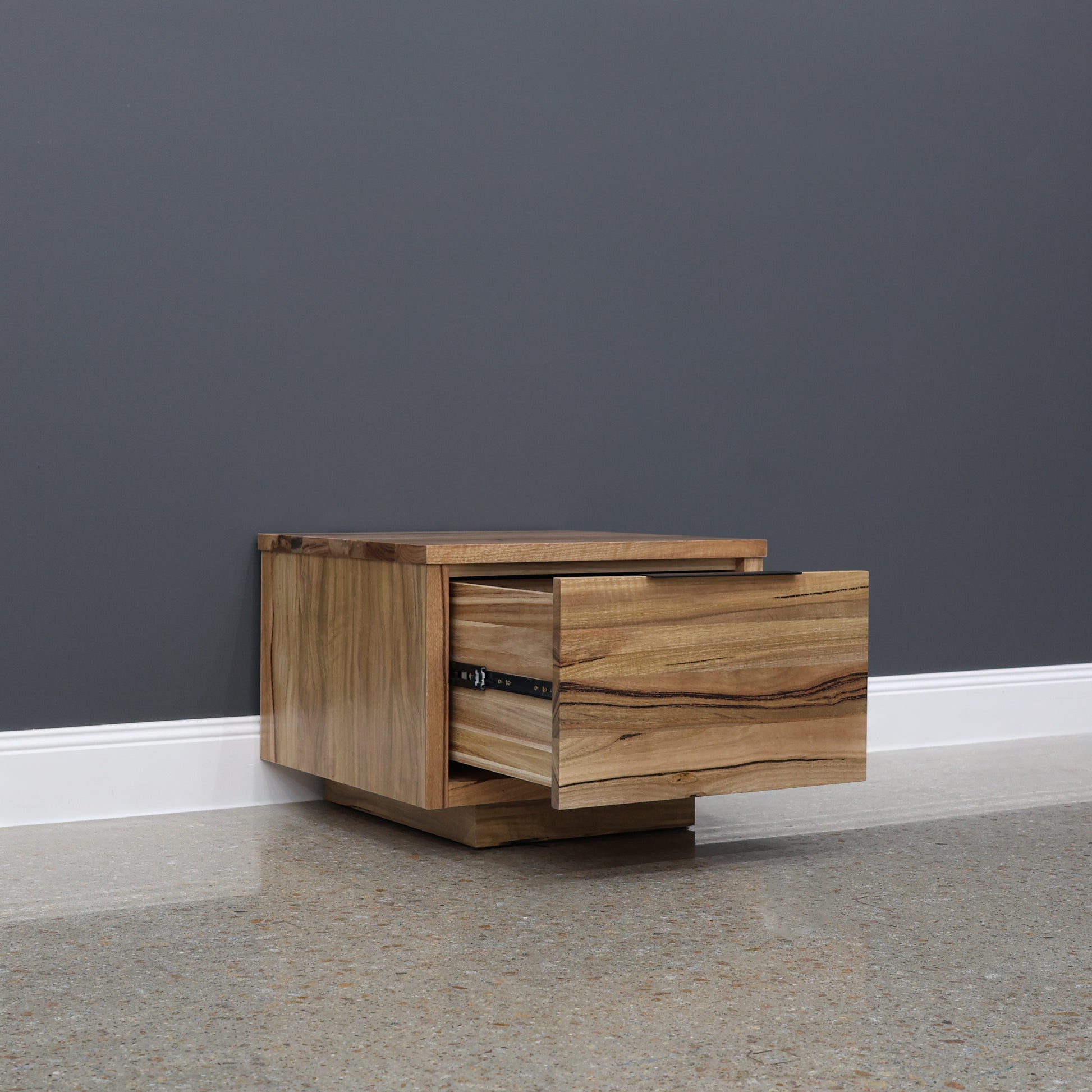 The Marri Wood Black Lamp Table