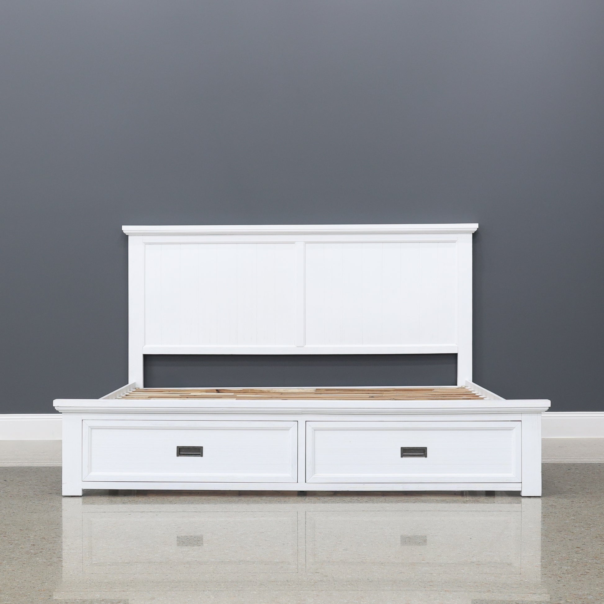 Provedore All White Bed w/ Storage