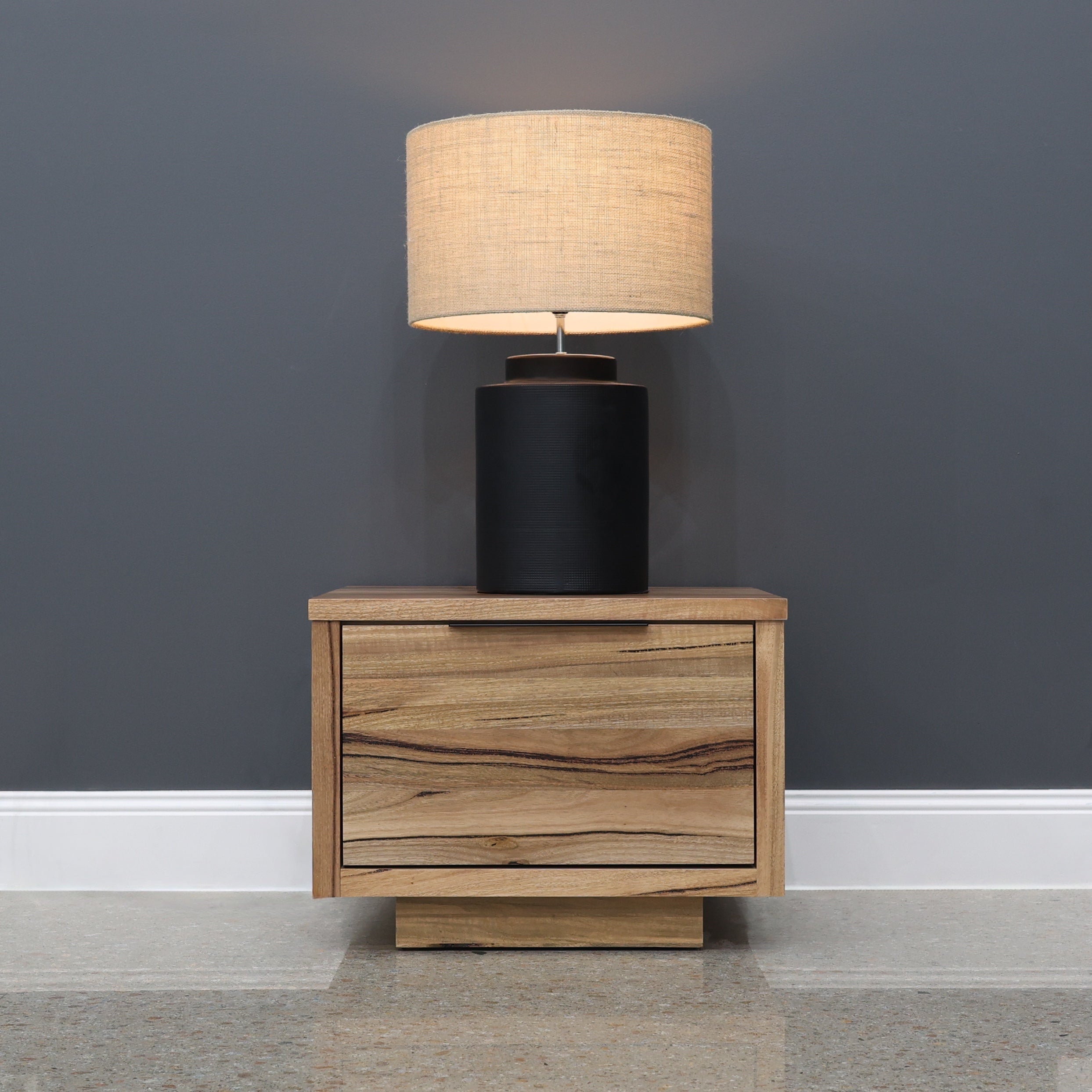The Marri Wood Black Lamp Table