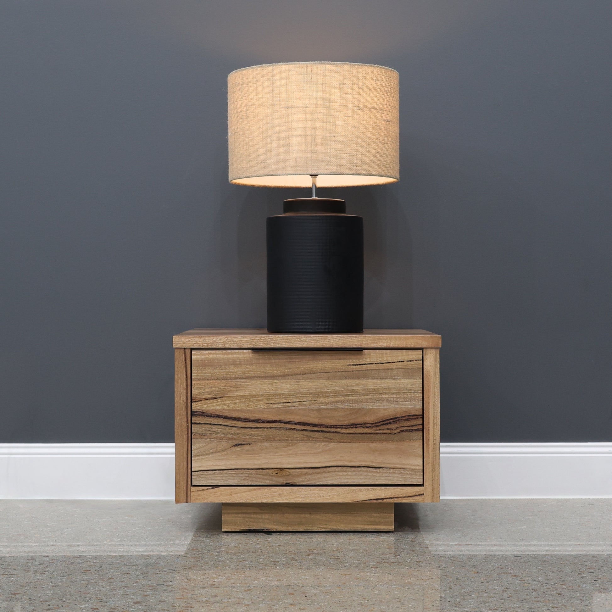 The Marri Wood Black Lamp Table