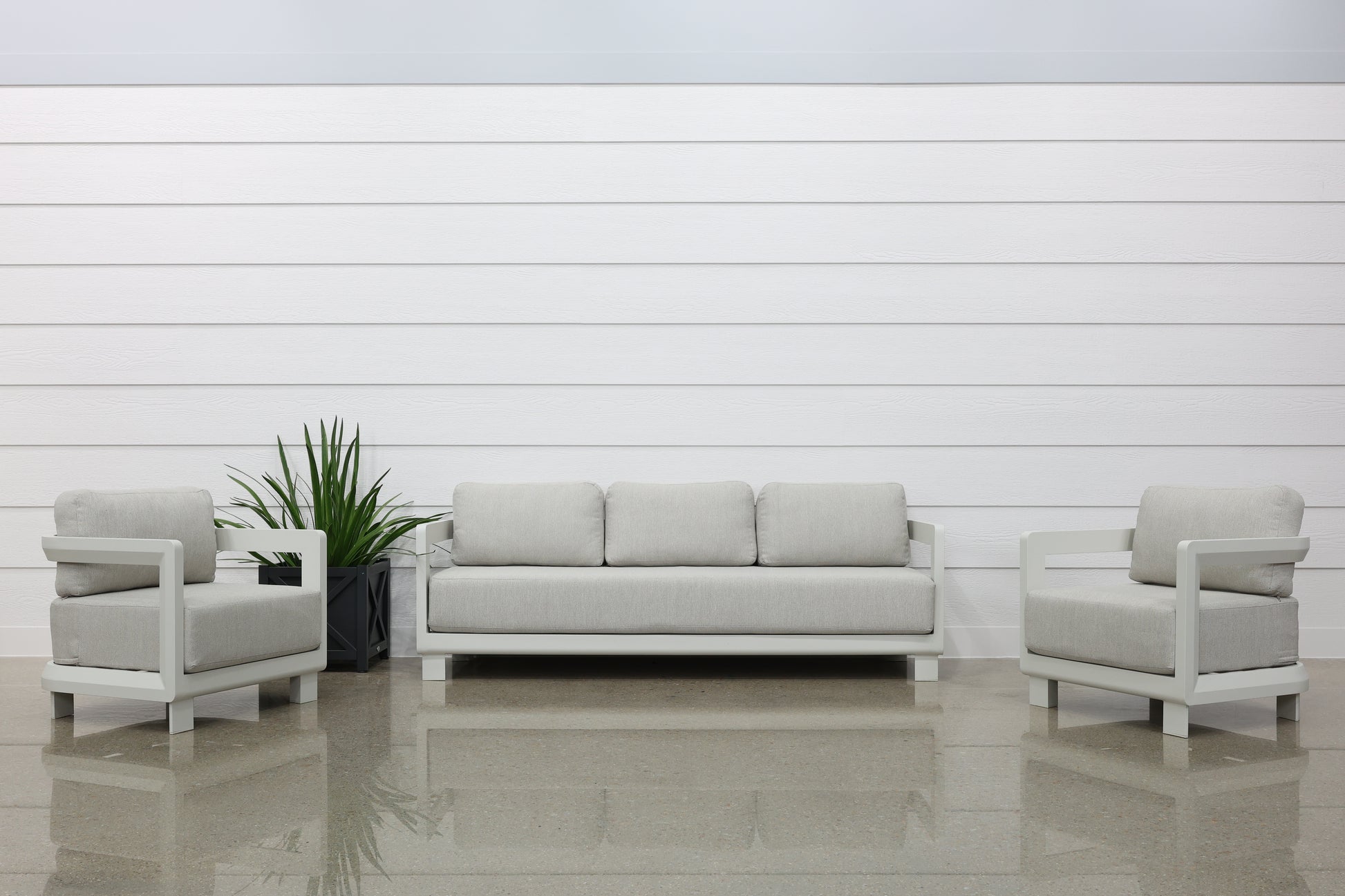 Anglesea 4 Piece Outdoor Lounge Setting - White