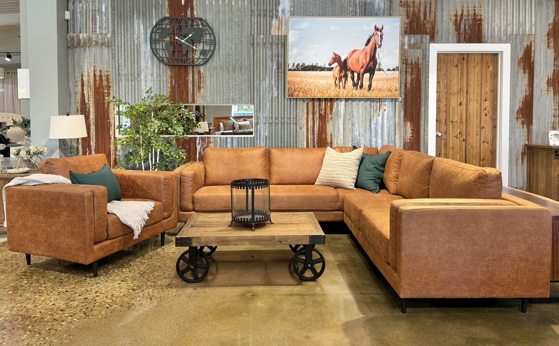 Canberra Corner Lounge - Highland Buff