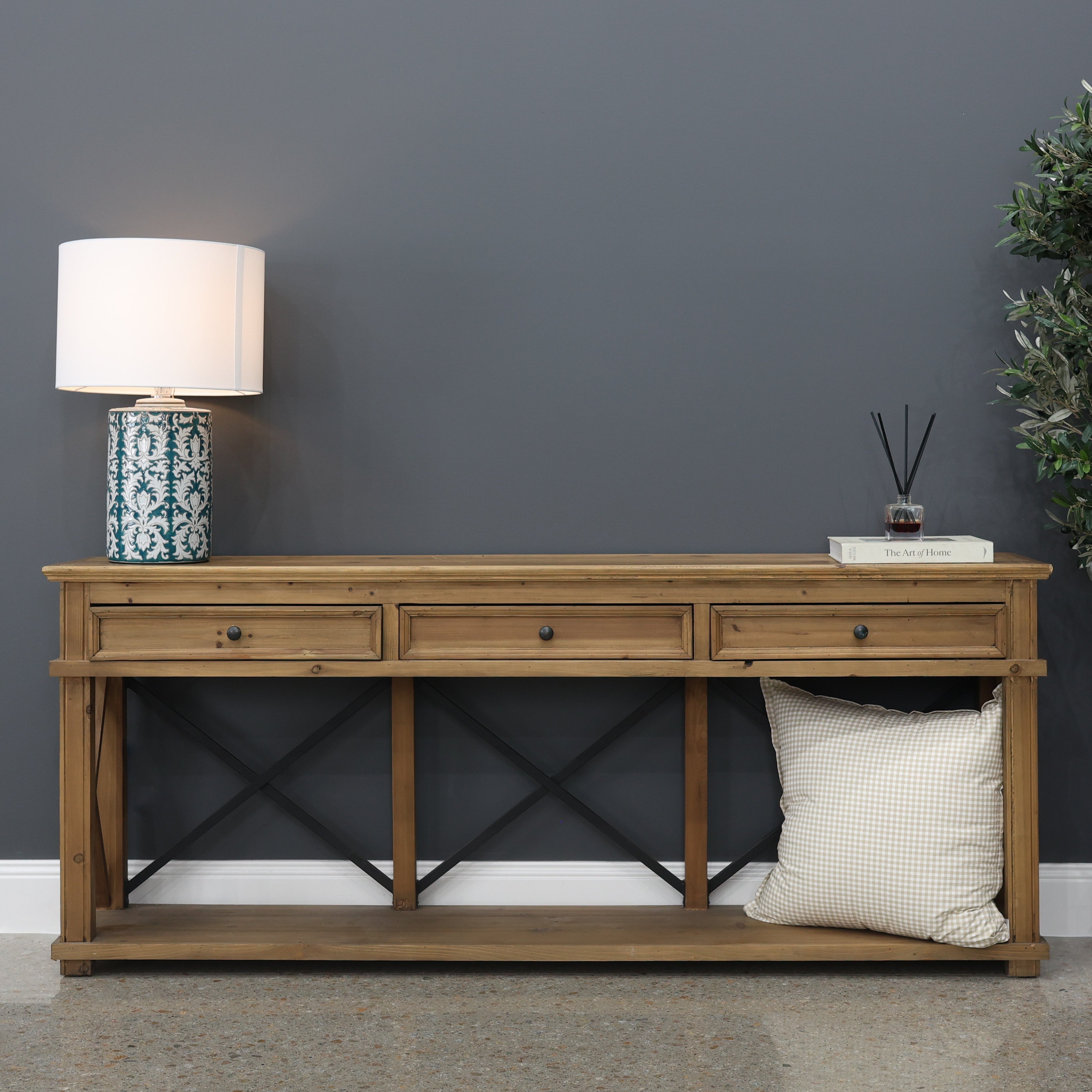 Cross Roads 3 Drawers Console
