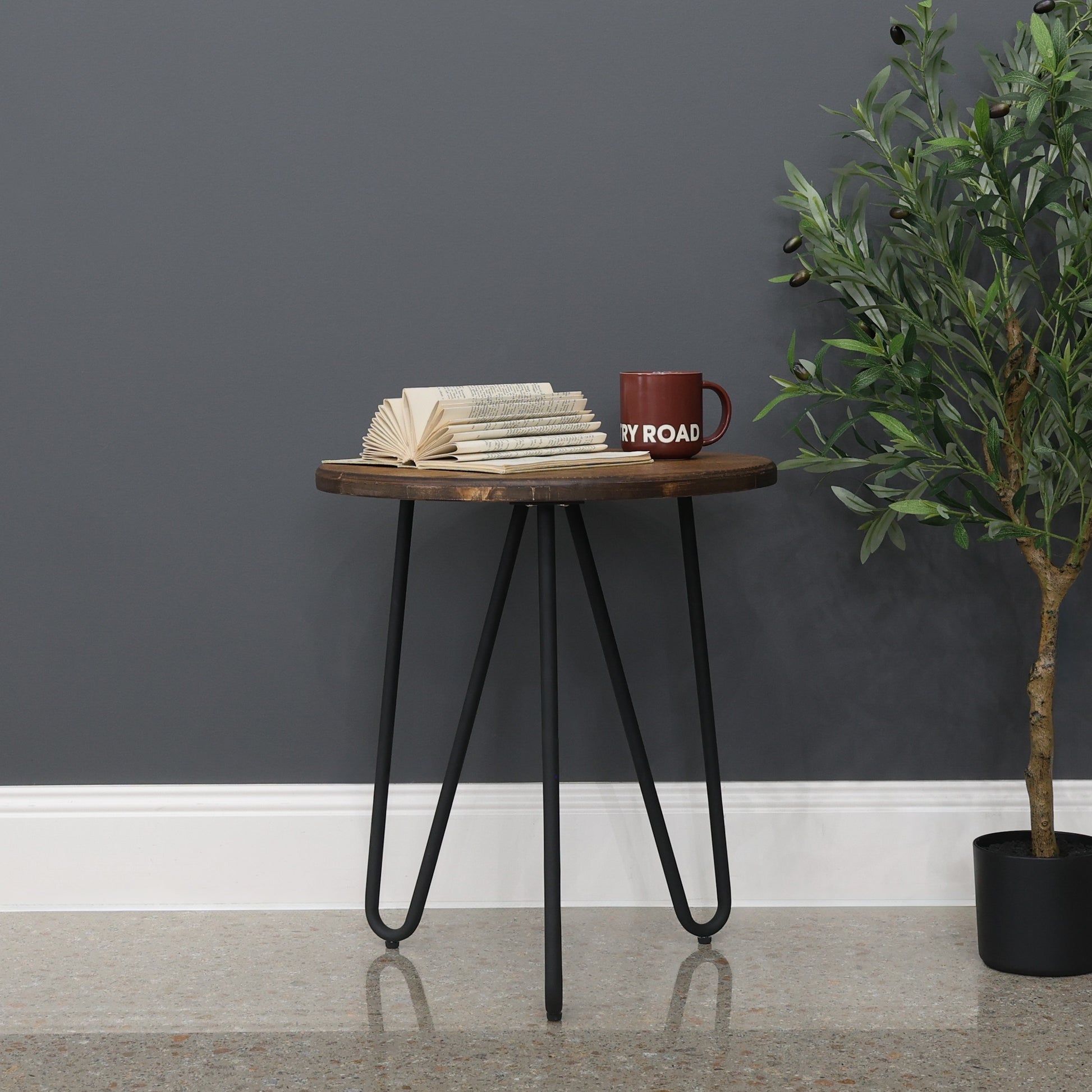 Library End Table Round