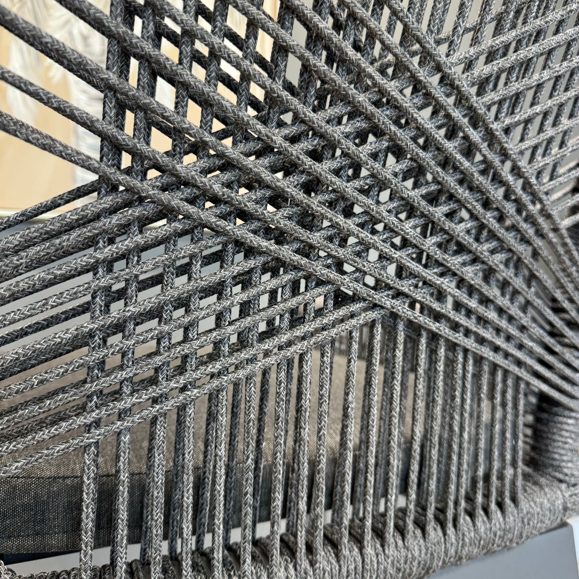 Yambuk Outdoor Aluminium and Rope Barstool - Charcoal Frame & Charcoal Rope