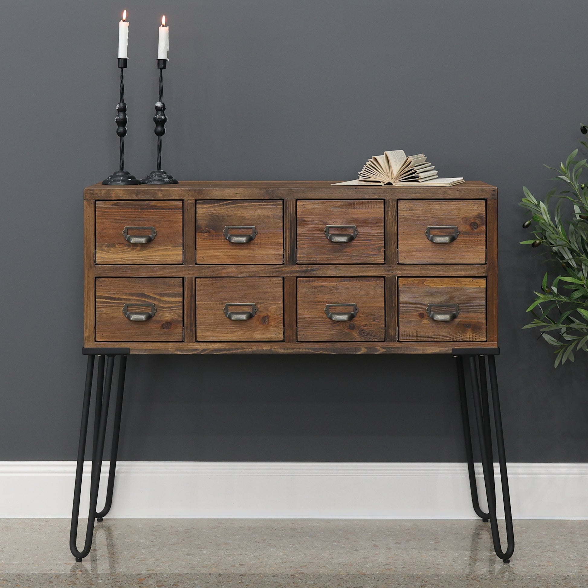 Library 8 Drawer Cabinet