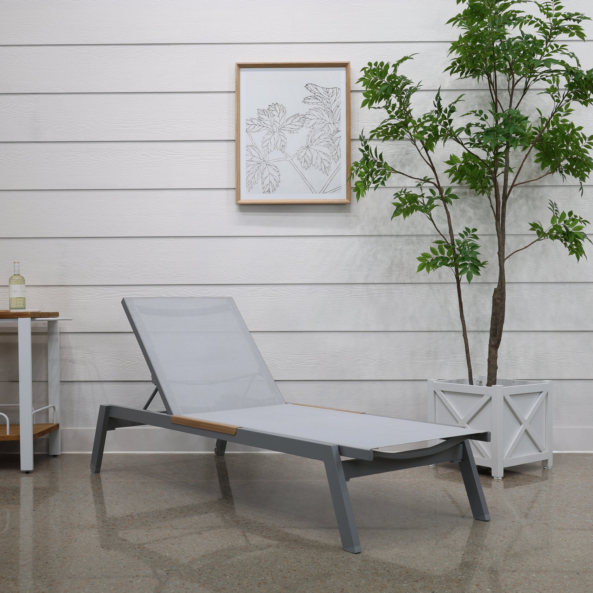 Seaford Sun Lounger - Grey