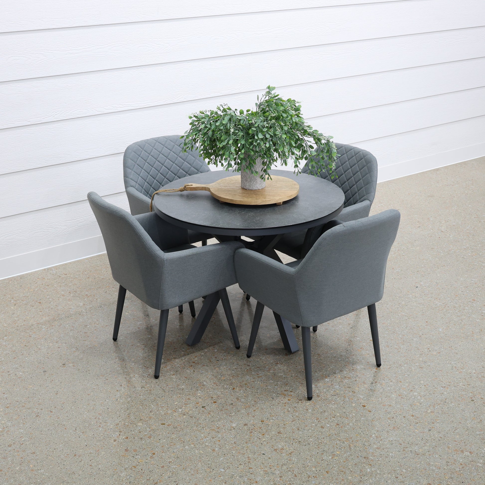 Alice Round Dining Table 100cm w/ 4x Dining Chairs