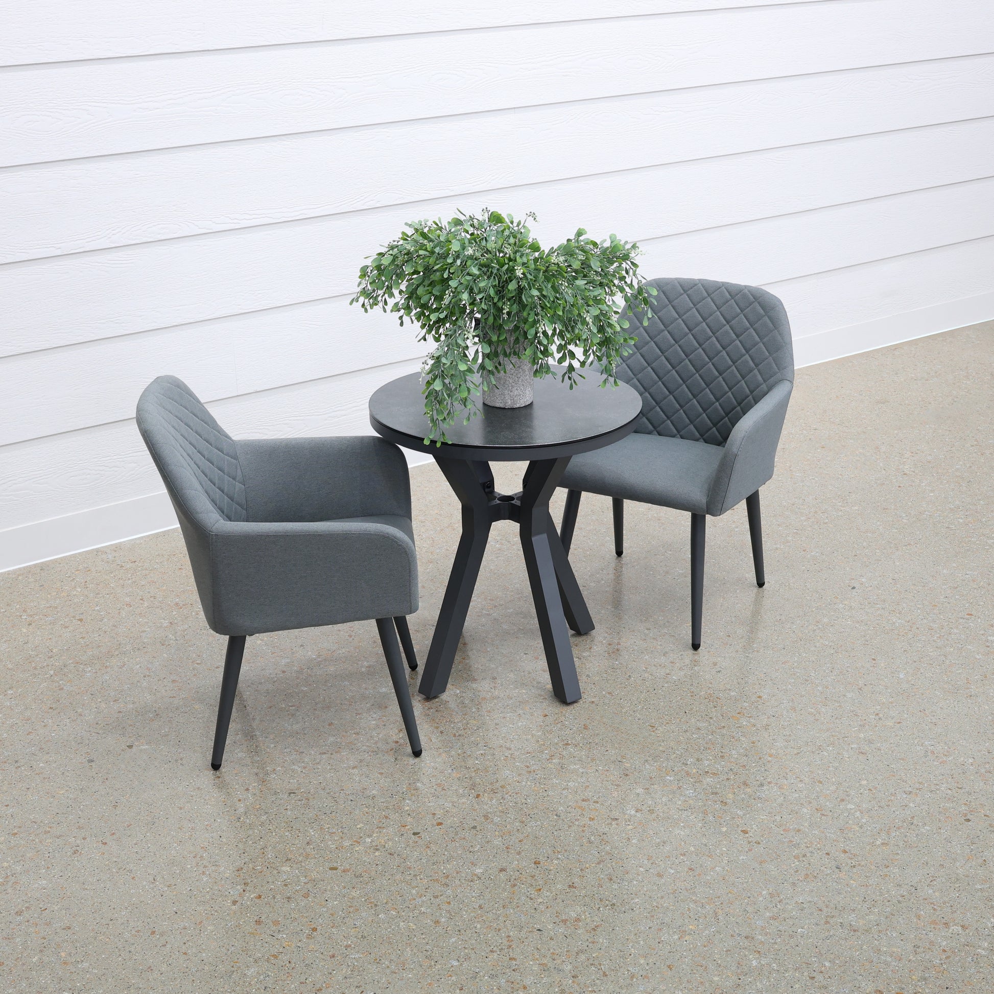 Alice Outdoor Table 70cm w/ 2x Dining Chairs