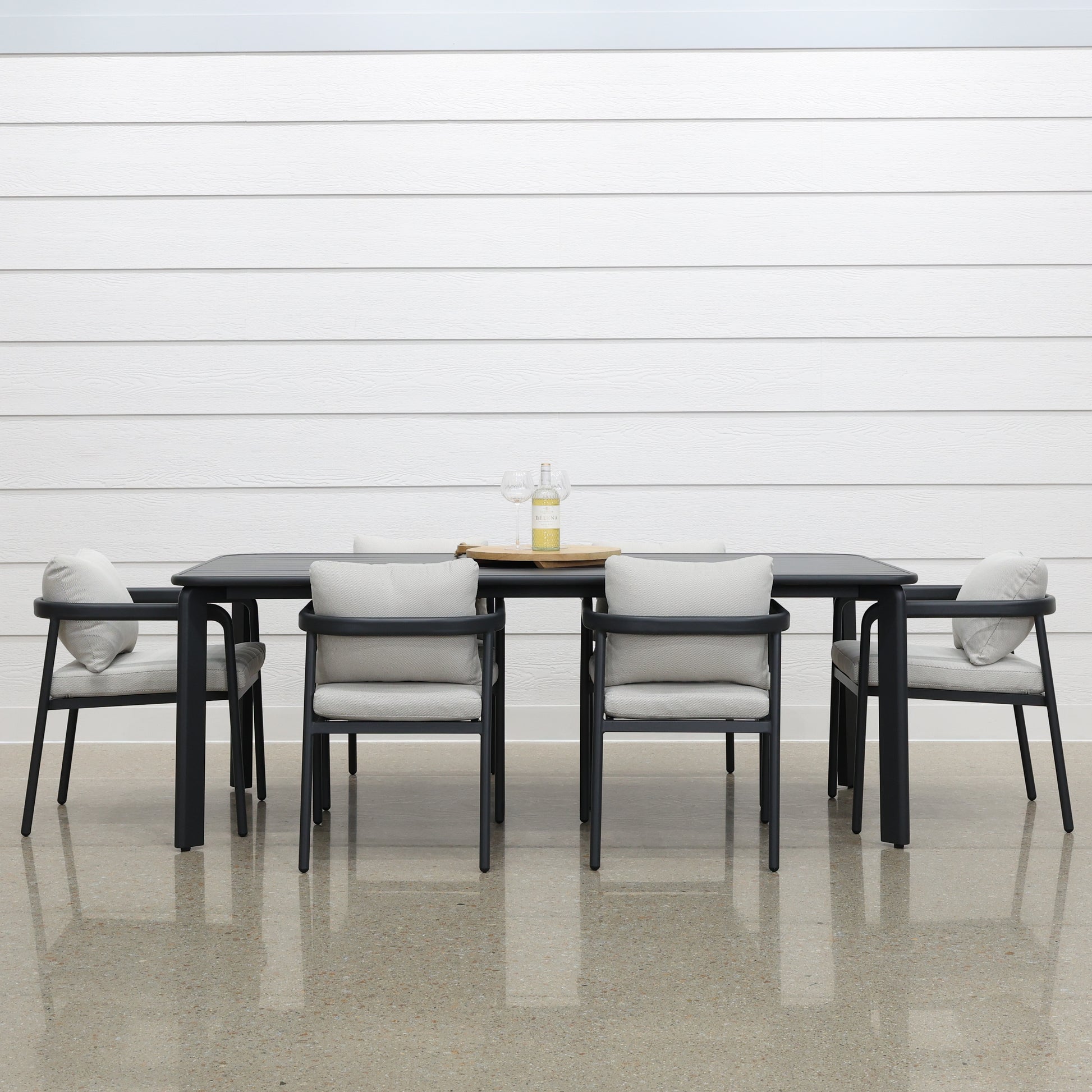 Sunshine Coast Outdoor Dining Table - Charcoal