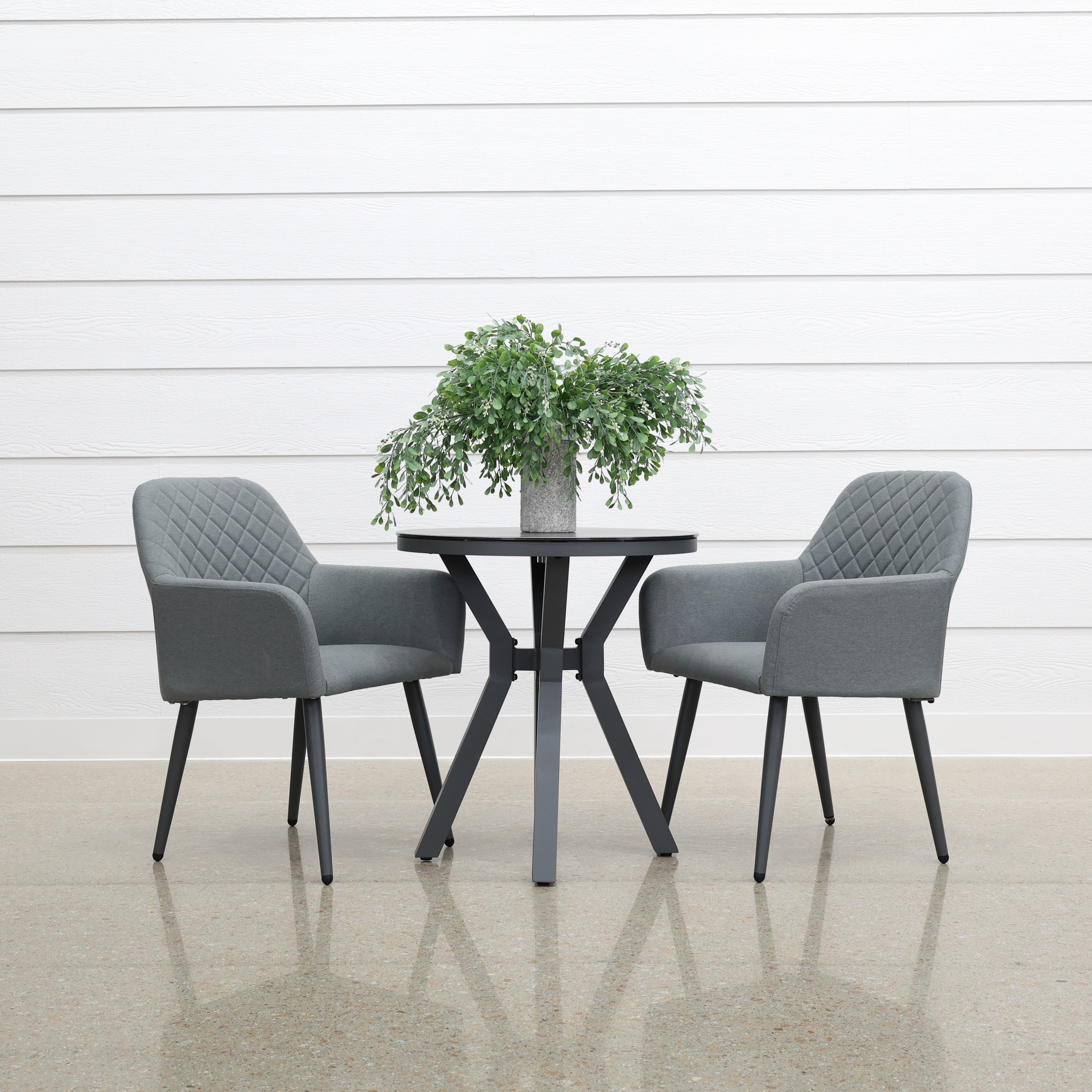 Alice Outdoor Table 70cm w/ 2x Dining Chairs