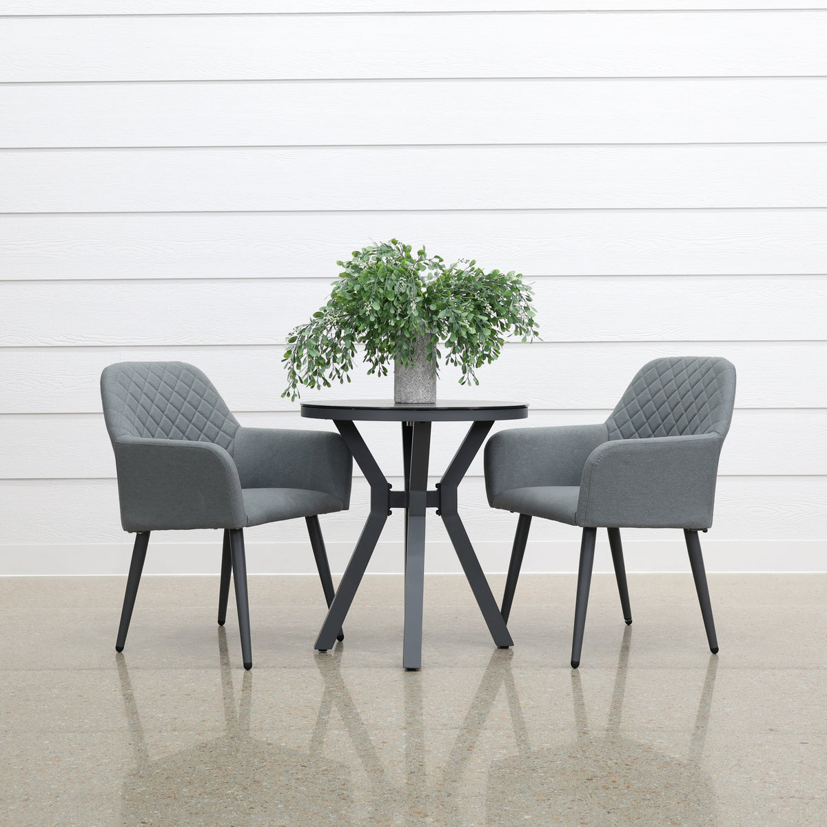 Alice Outdoor Table 70cm w/ 2x Dining Chairs