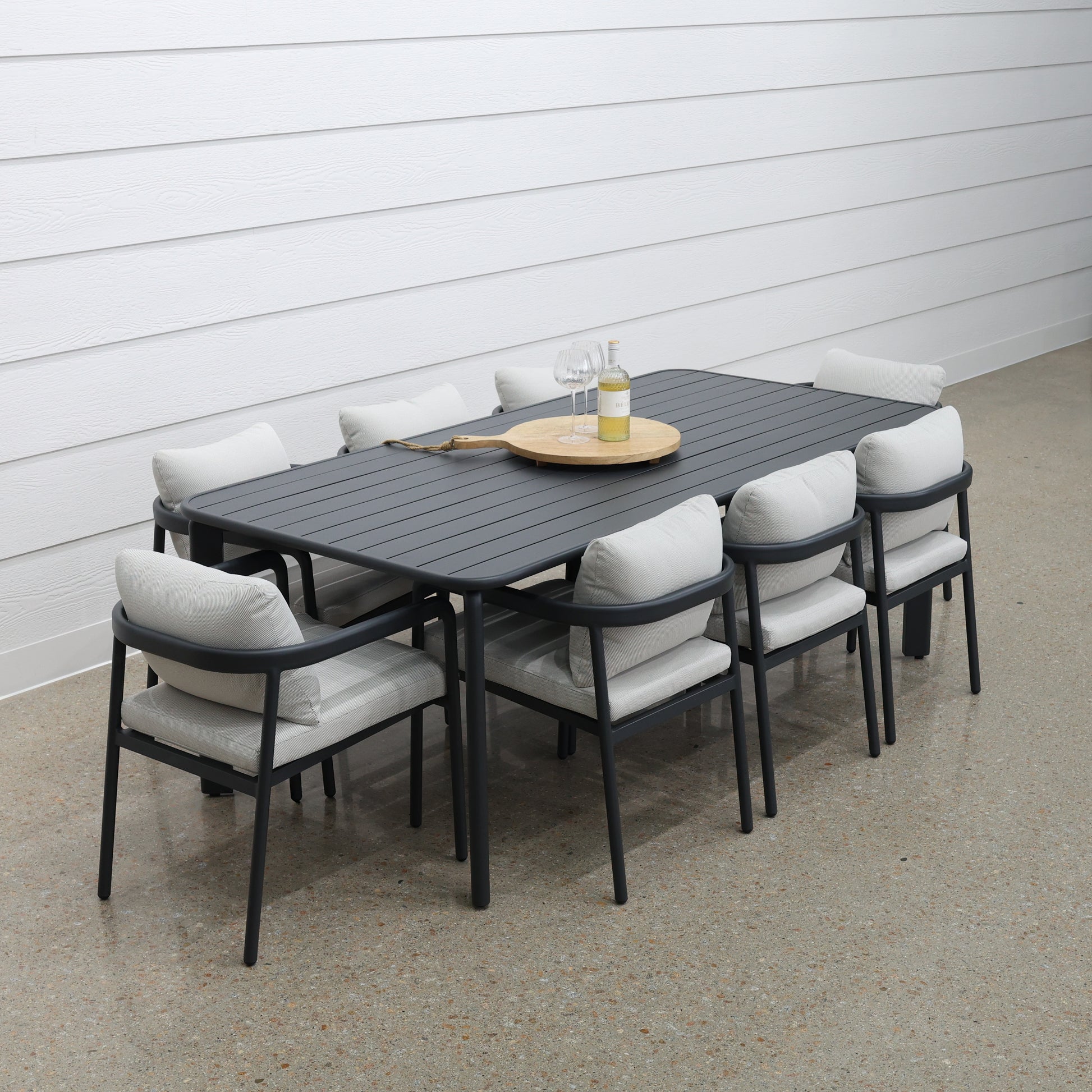 Sunshine Coast Outdoor Dining Table - Charcoal