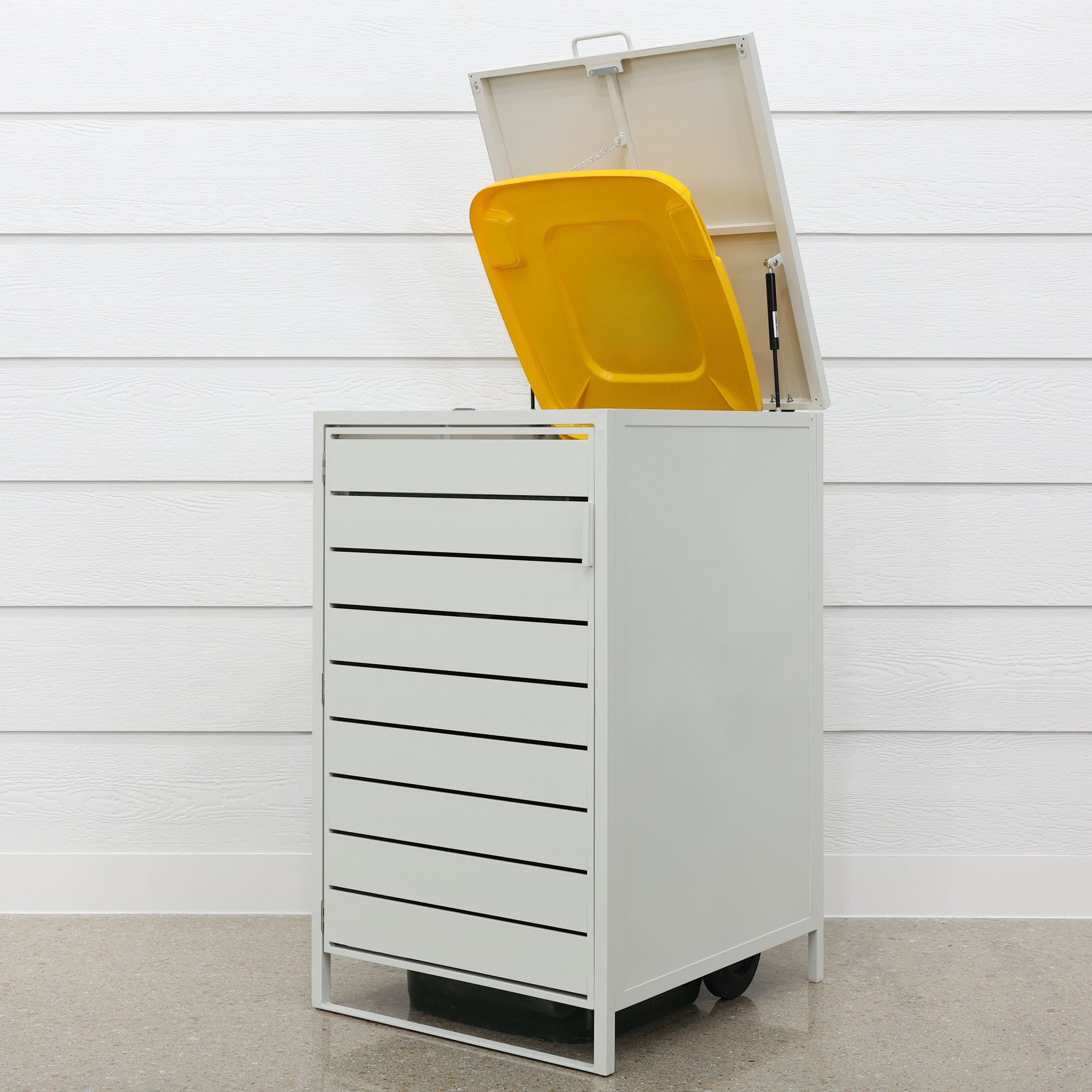 Urban Wheelie Bin Enclosure Cover- High White