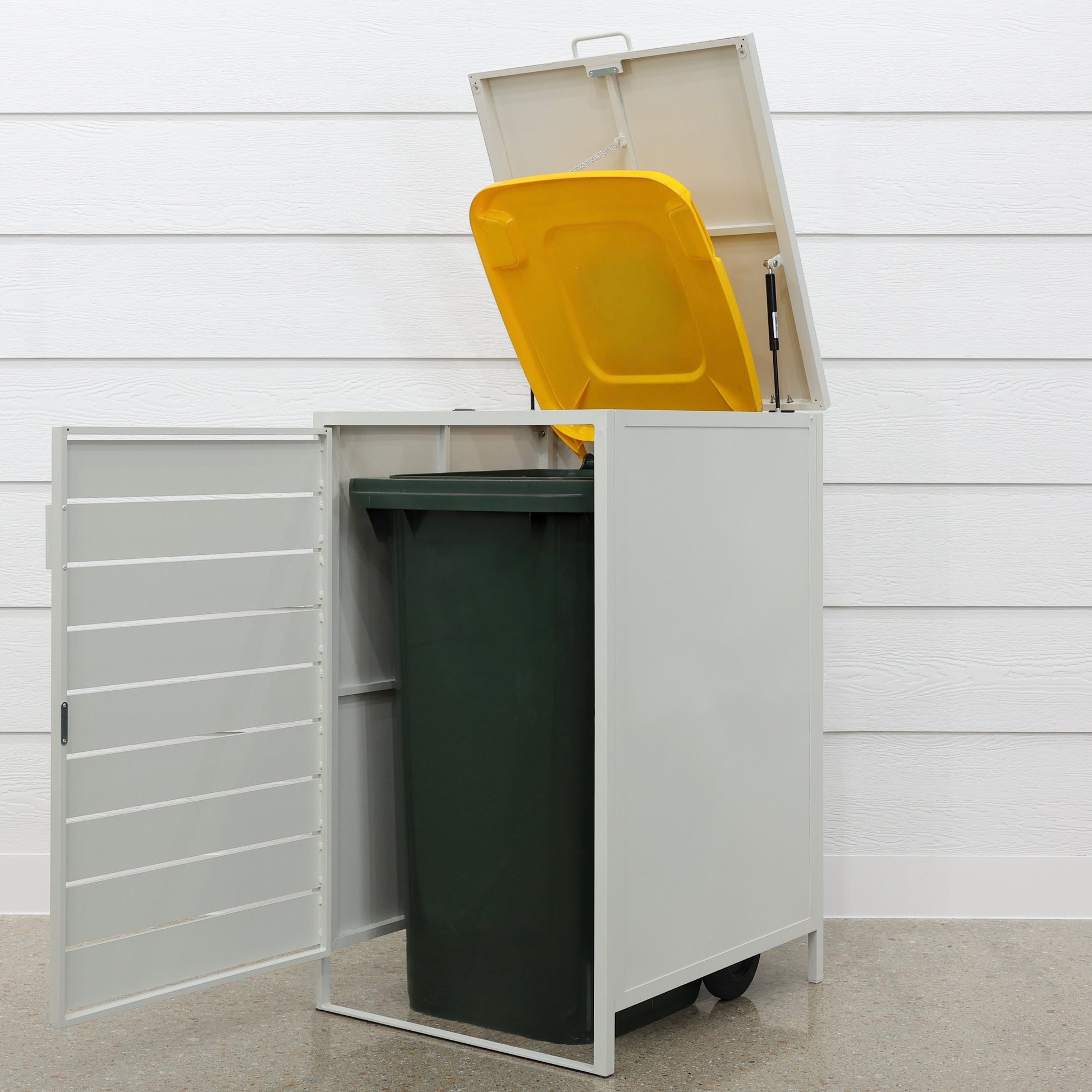 Urban Wheelie Bin Enclosure Cover- High White