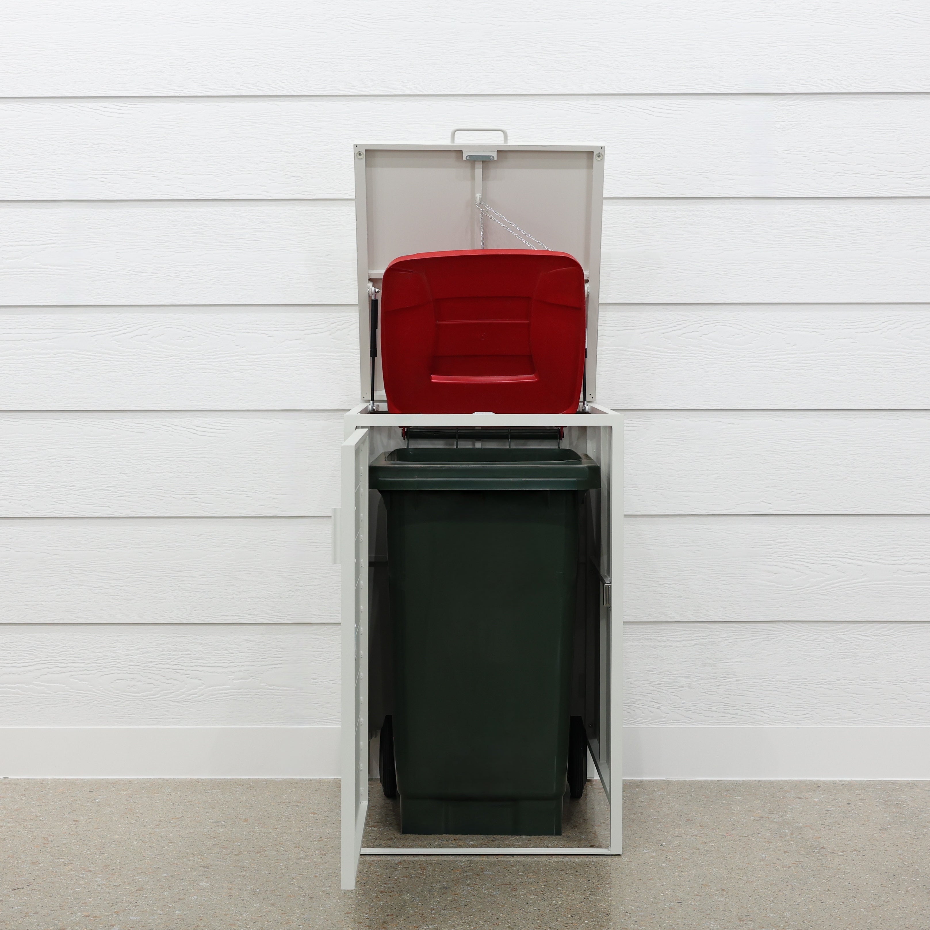 Urban Wheelie Bin Enclosure Cover- Low White