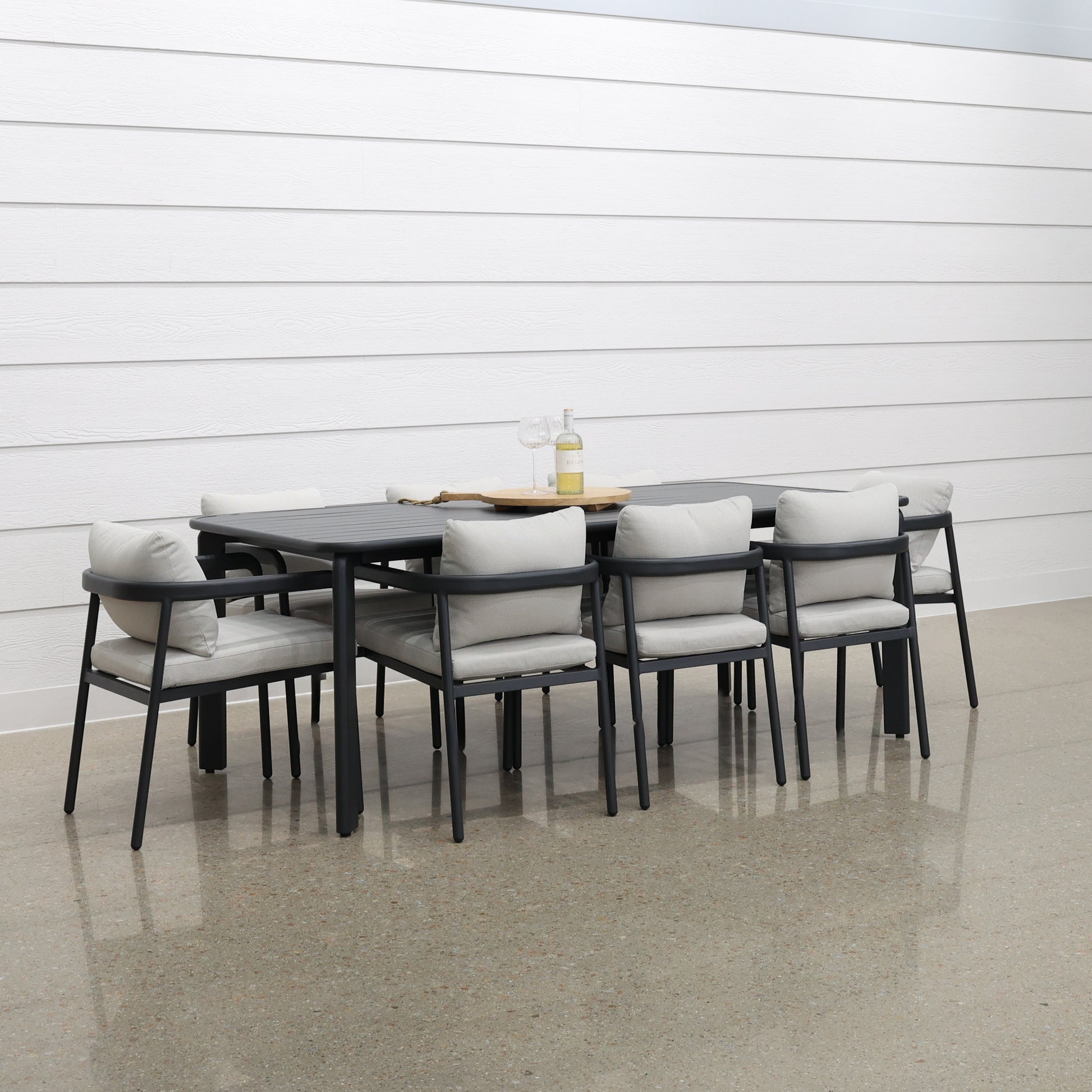 Sunshine Coast Outdoor Dining Table - Charcoal