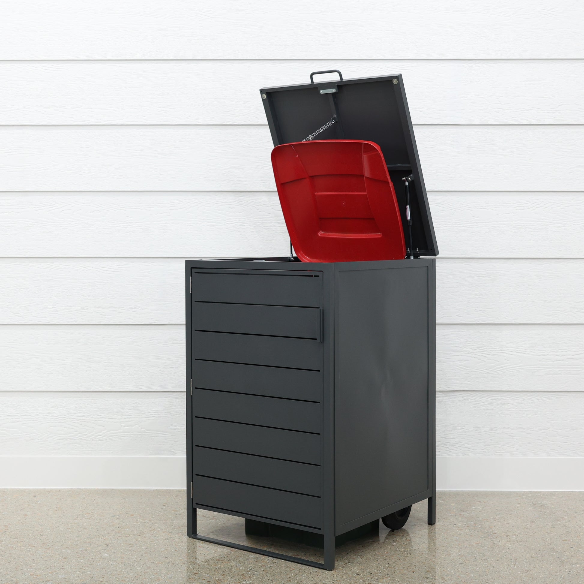 Urban Wheelie Bin Enclosure Cover - Low Charcoal