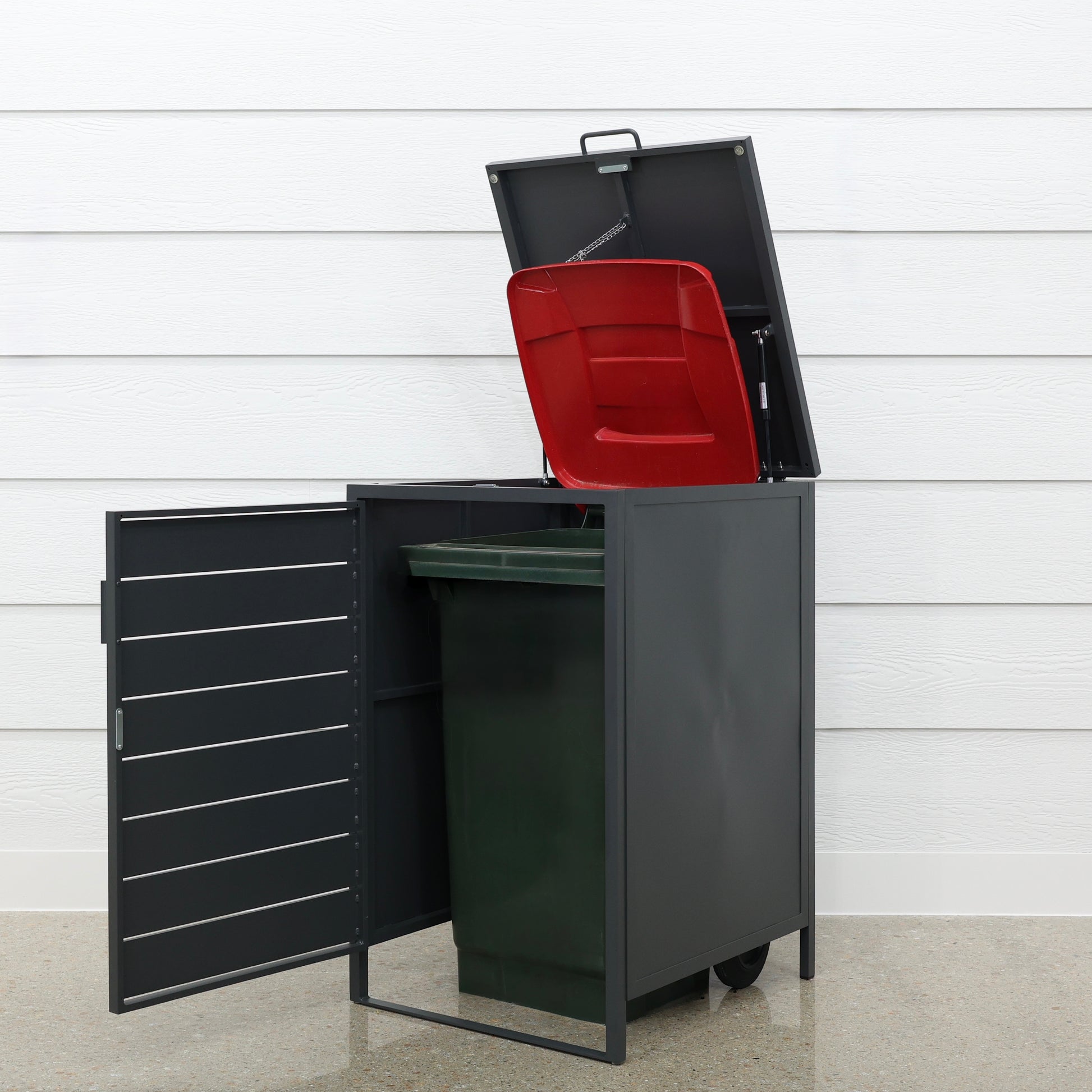 Urban Wheelie Bin Enclosure Cover - Low Charcoal