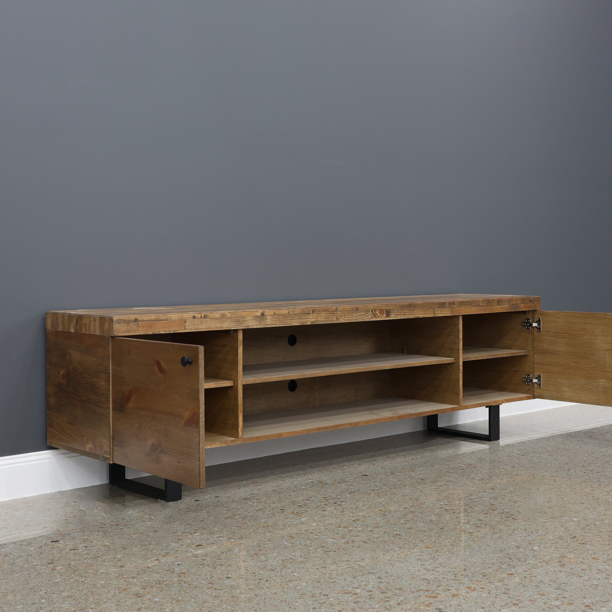 New Echuca Large TV Unit w/ 2 Door & Round Handle - 220cm L
