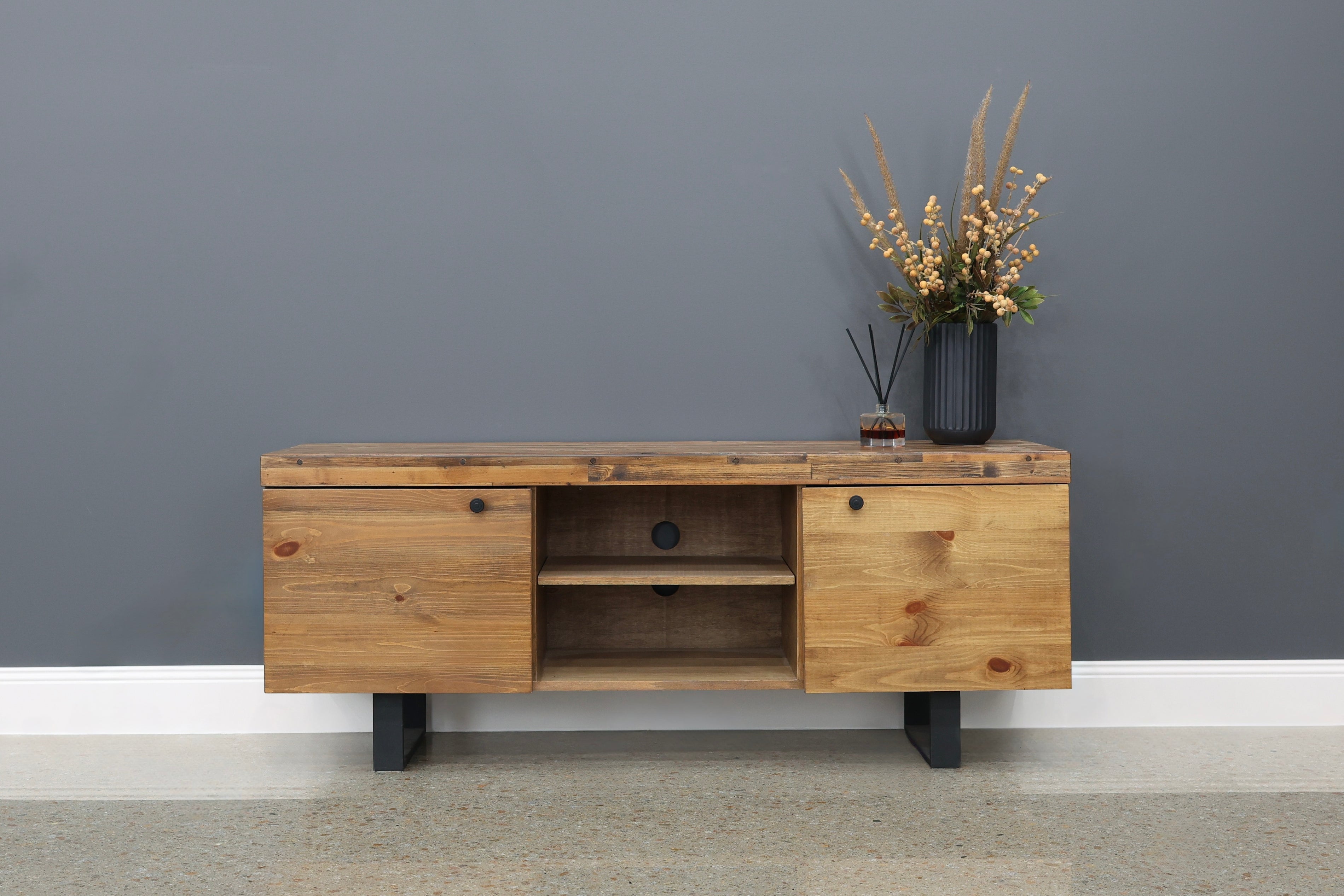 New Echuca Tv Unit w/ 2 Door & Round Handle - 160cm L