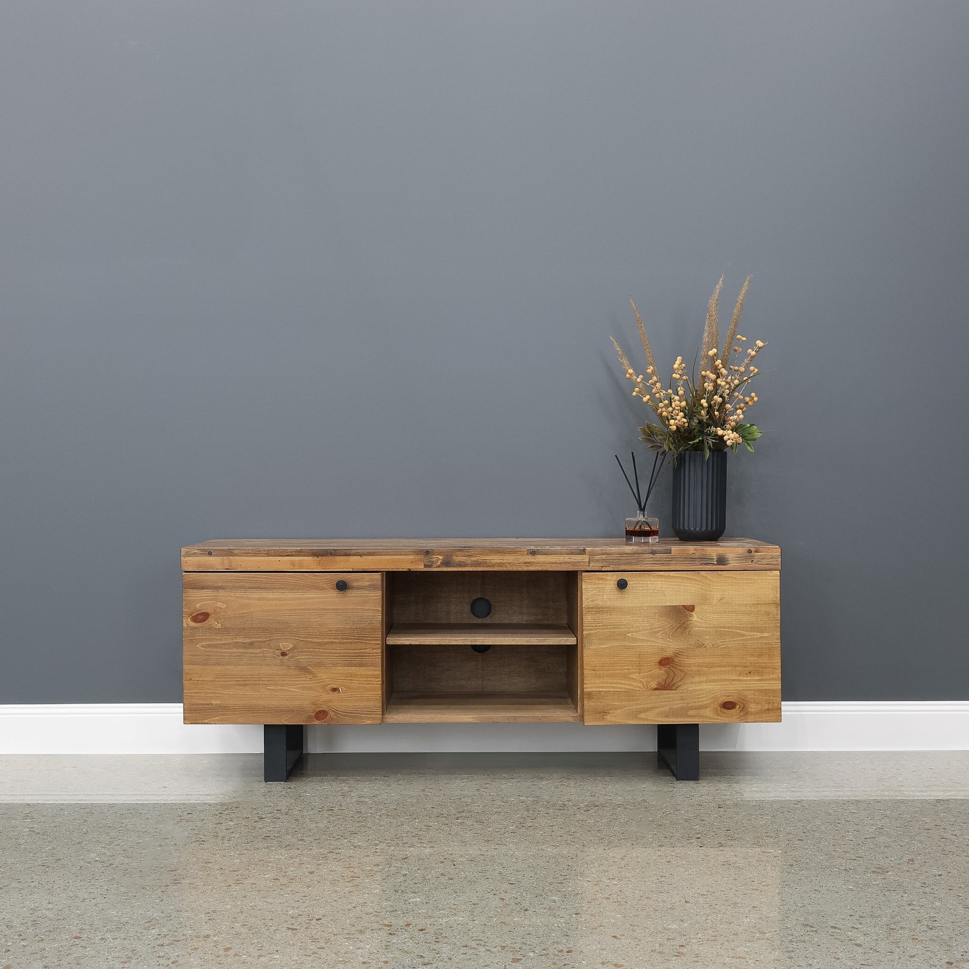 New Echuca Tv Unit w/ 2 Door & Round Handle - 160cm L