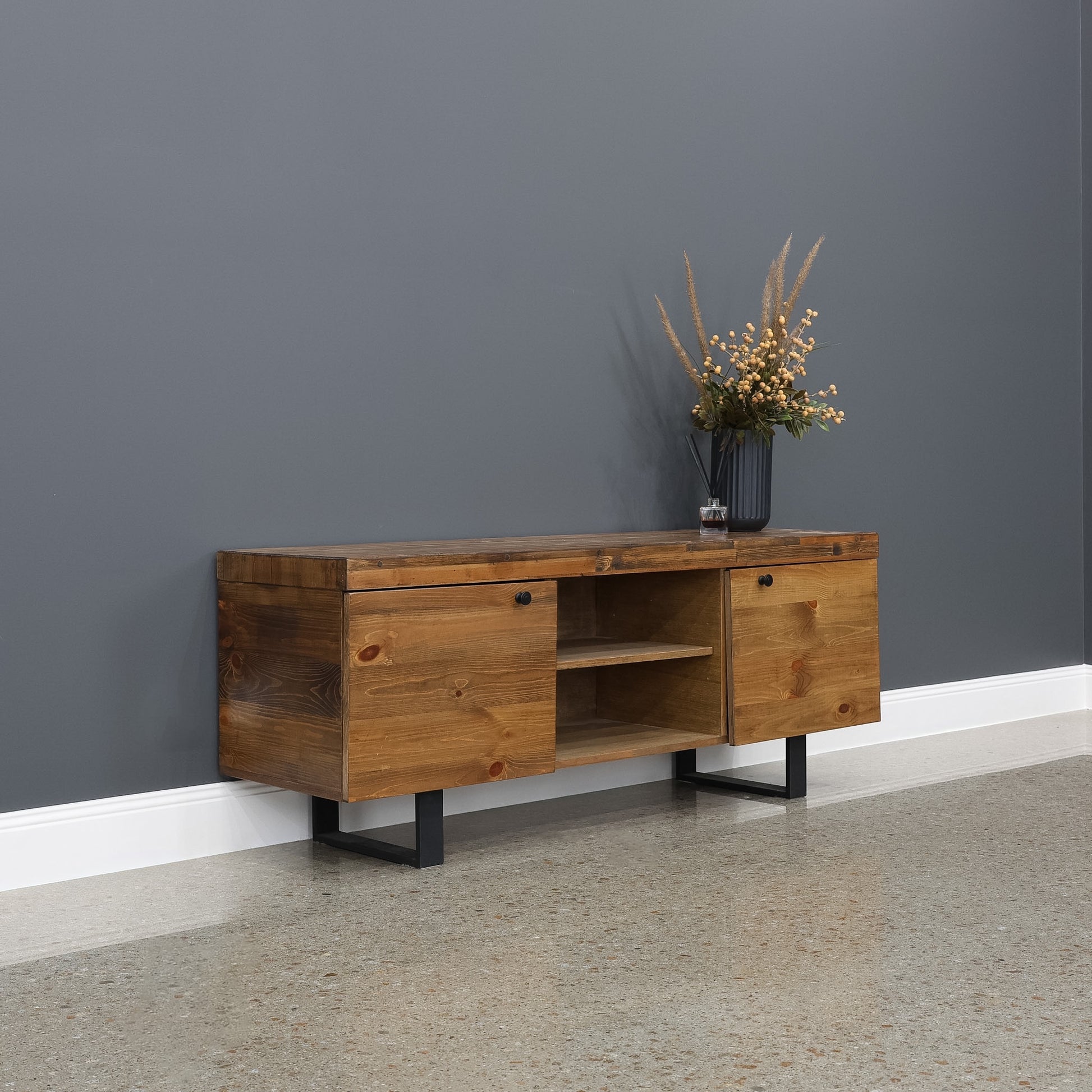 New Echuca Tv Unit w/ 2 Door & Round Handle - 160cm L