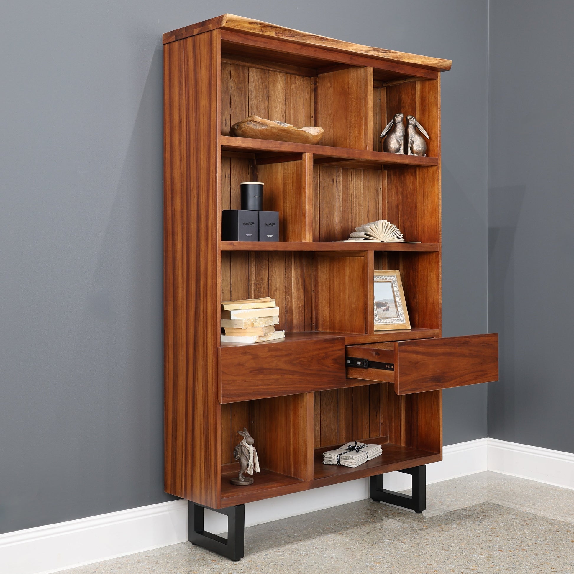 Dark Valley Bookcase w/ 2 Drawers