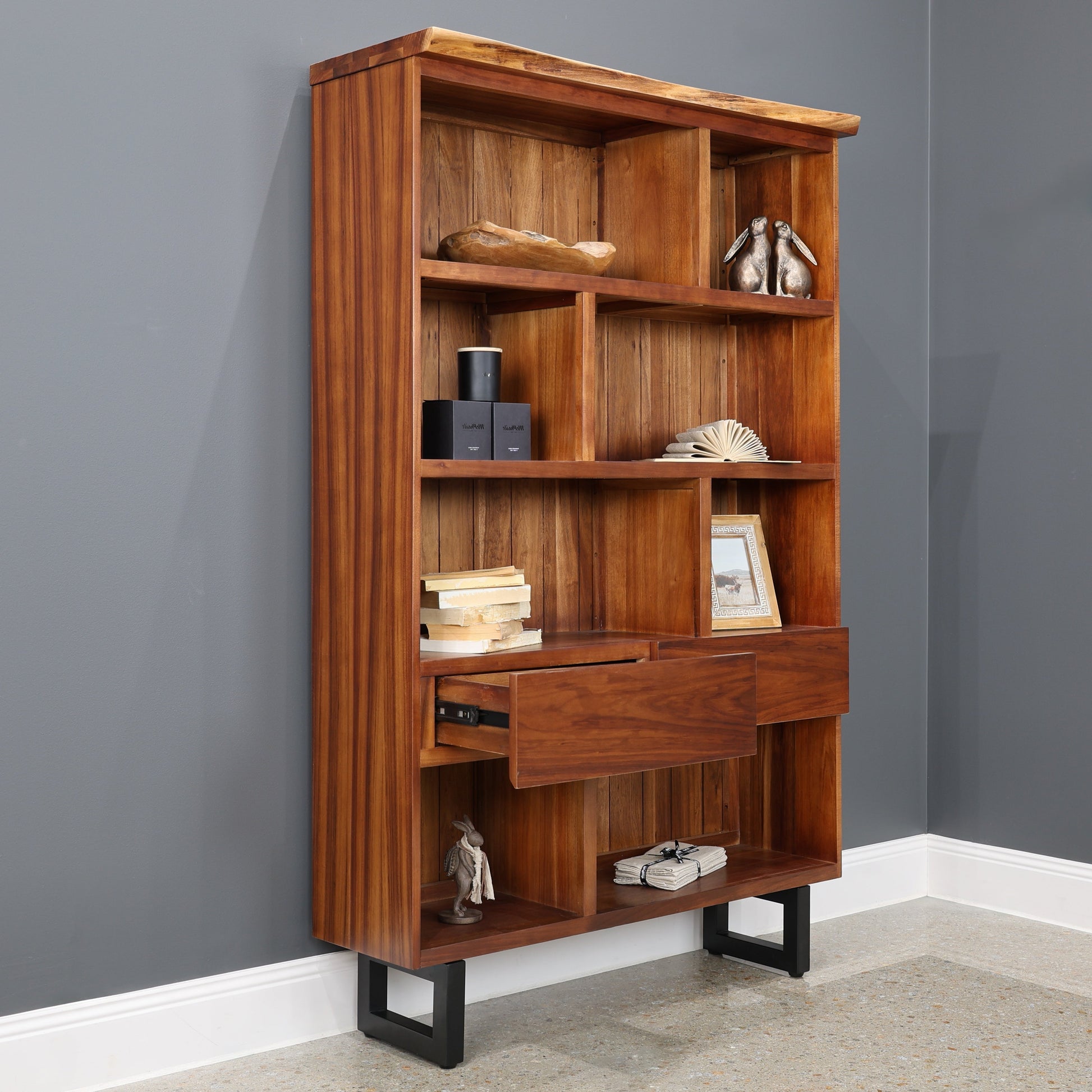 Dark Valley Bookcase w/ 2 Drawers