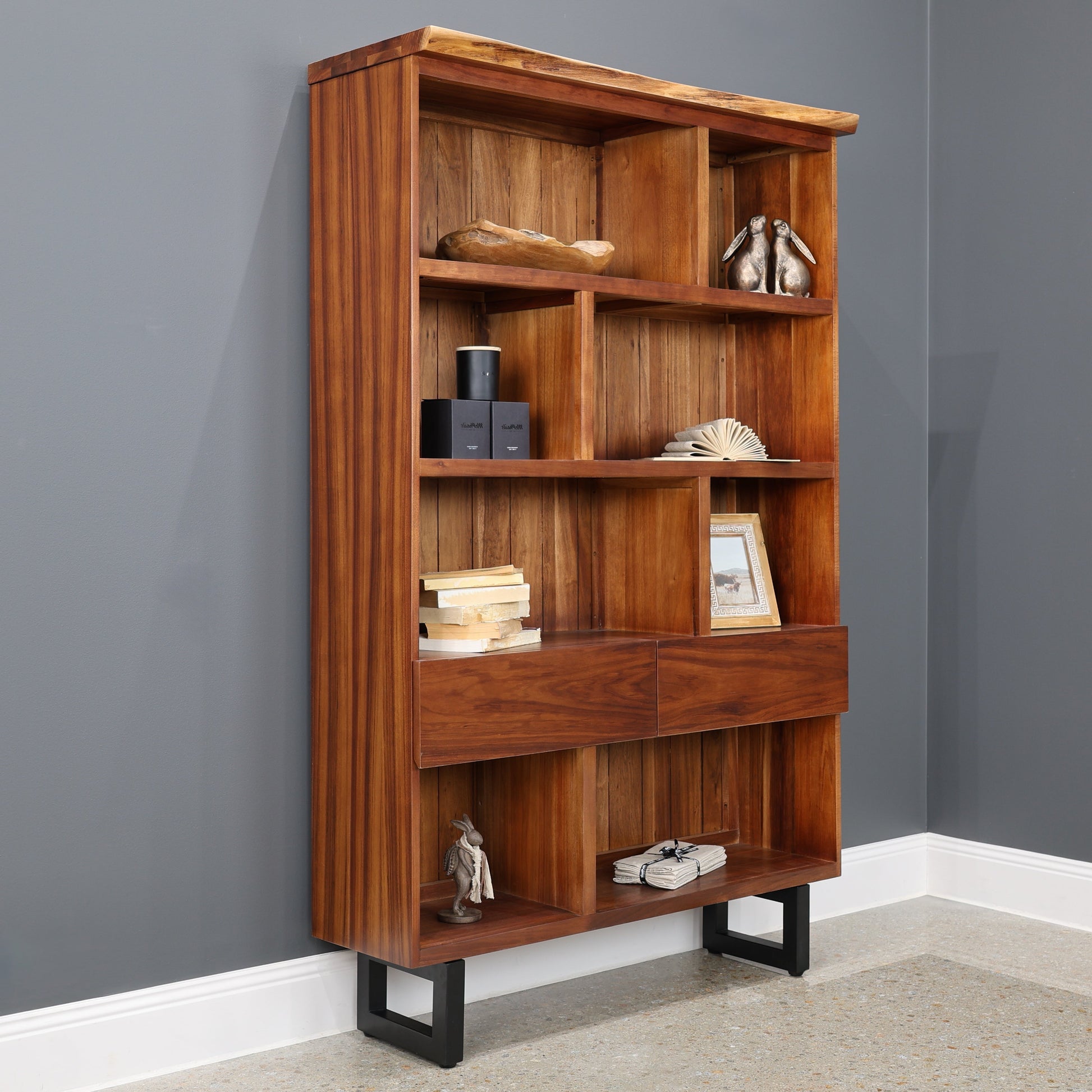 Dark Valley Bookcase w/ 2 Drawers