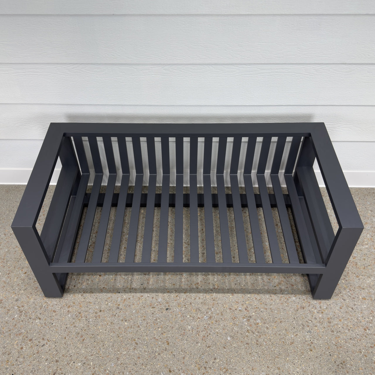 Mildura 2 Seater - Charcoal w/ Denim Grey Cushions