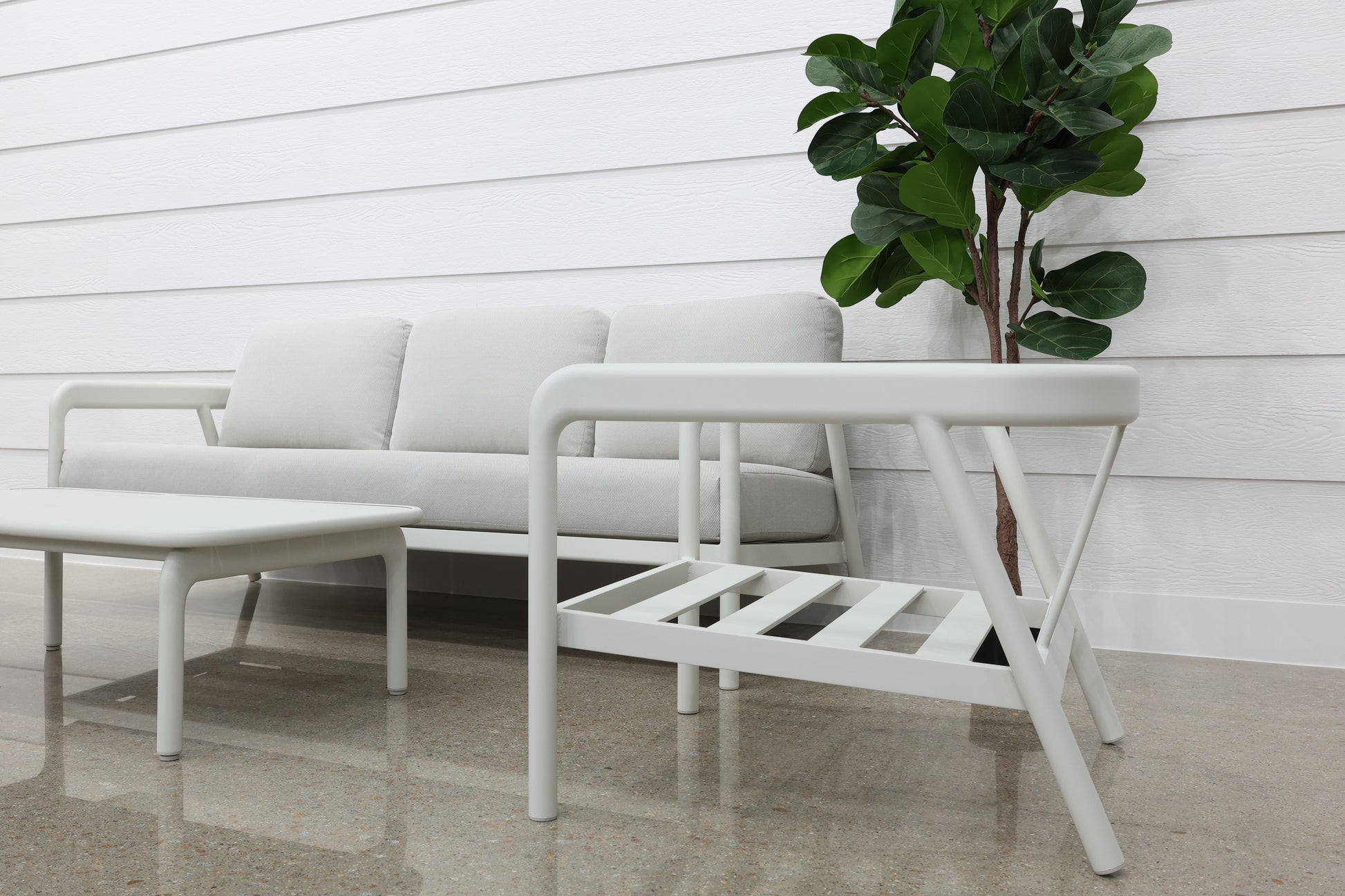 Sunshine Coast 4 Piece Outdoor Lounge Set - White