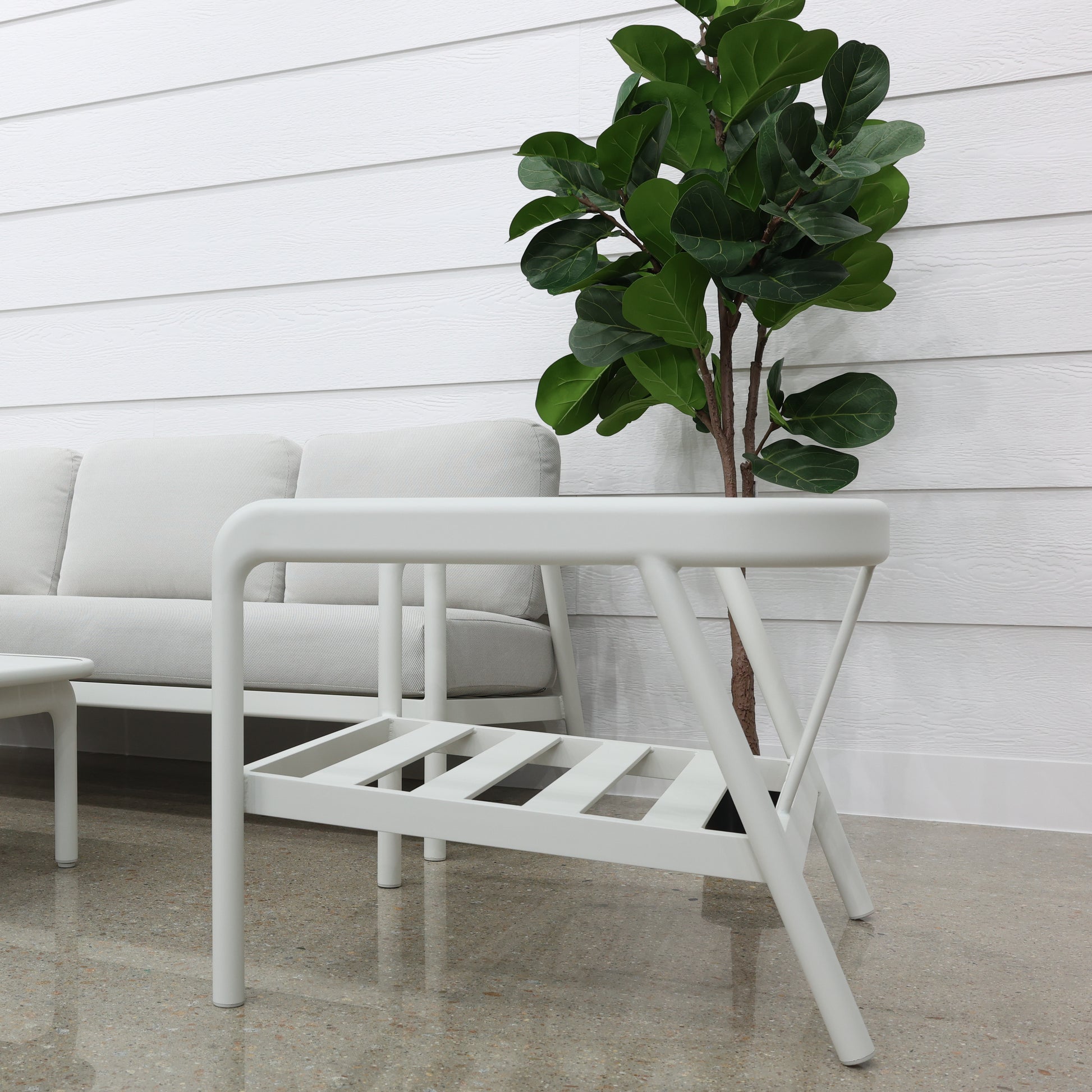 Sunshine Coast 4 Piece Outdoor Lounge Set - White