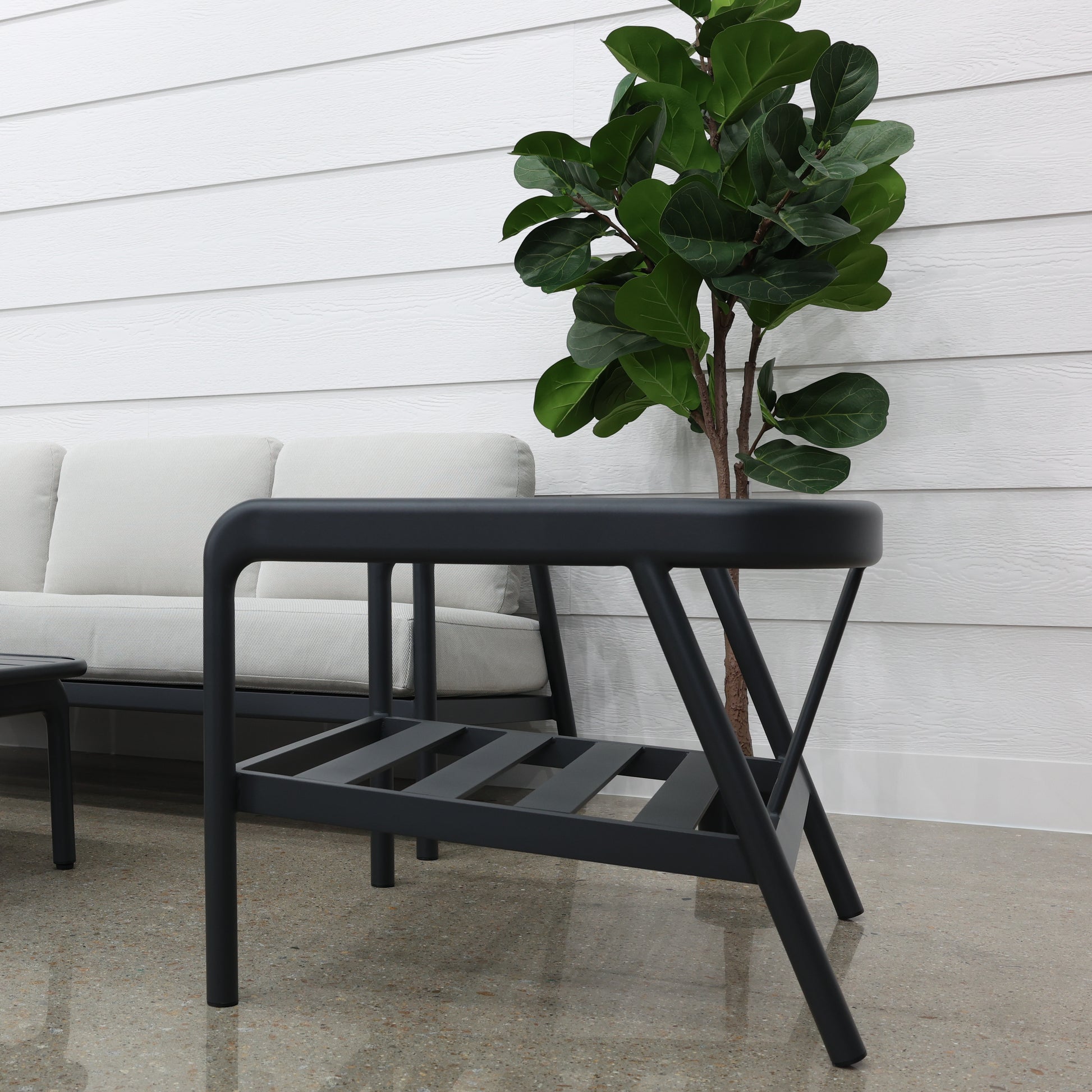 Sunshine Coast 4 Piece Outdoor Lounge Set - Charcoal