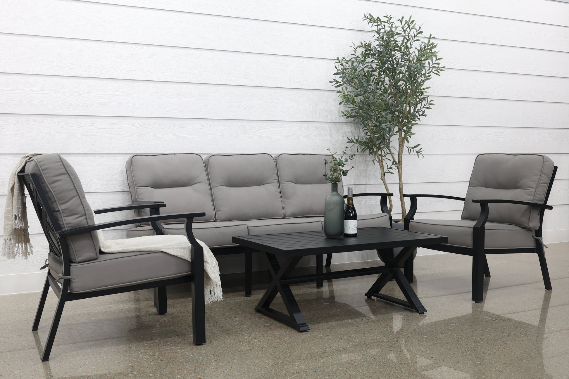 Bellarine 3 Seater, 2x Club Chairs & Coffee Table Lounge Set