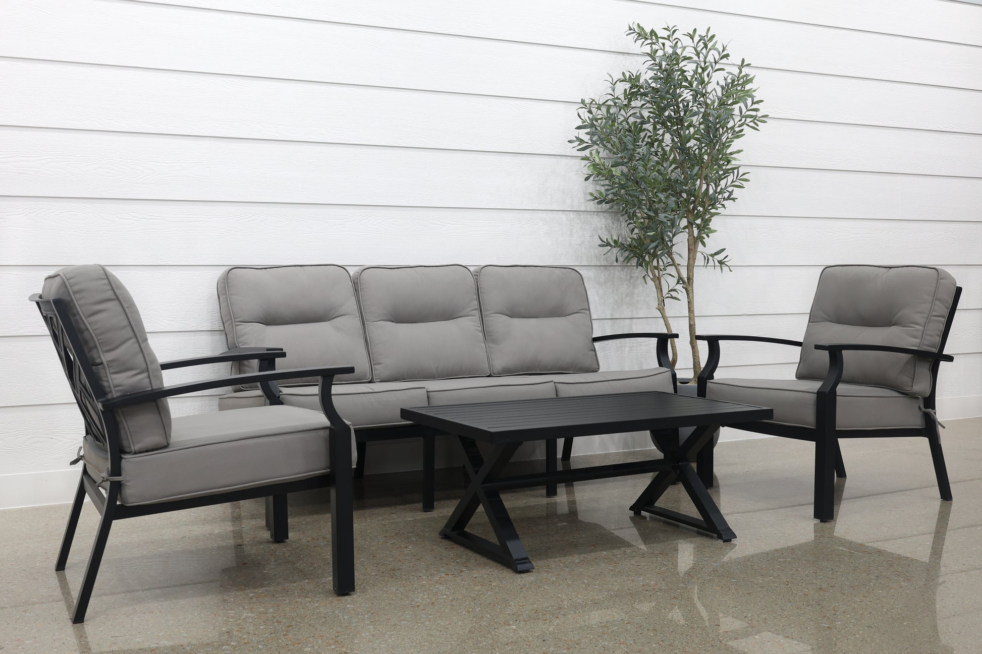 Bellarine 3 Seater, 2x Club Chairs & Coffee Table Lounge Set