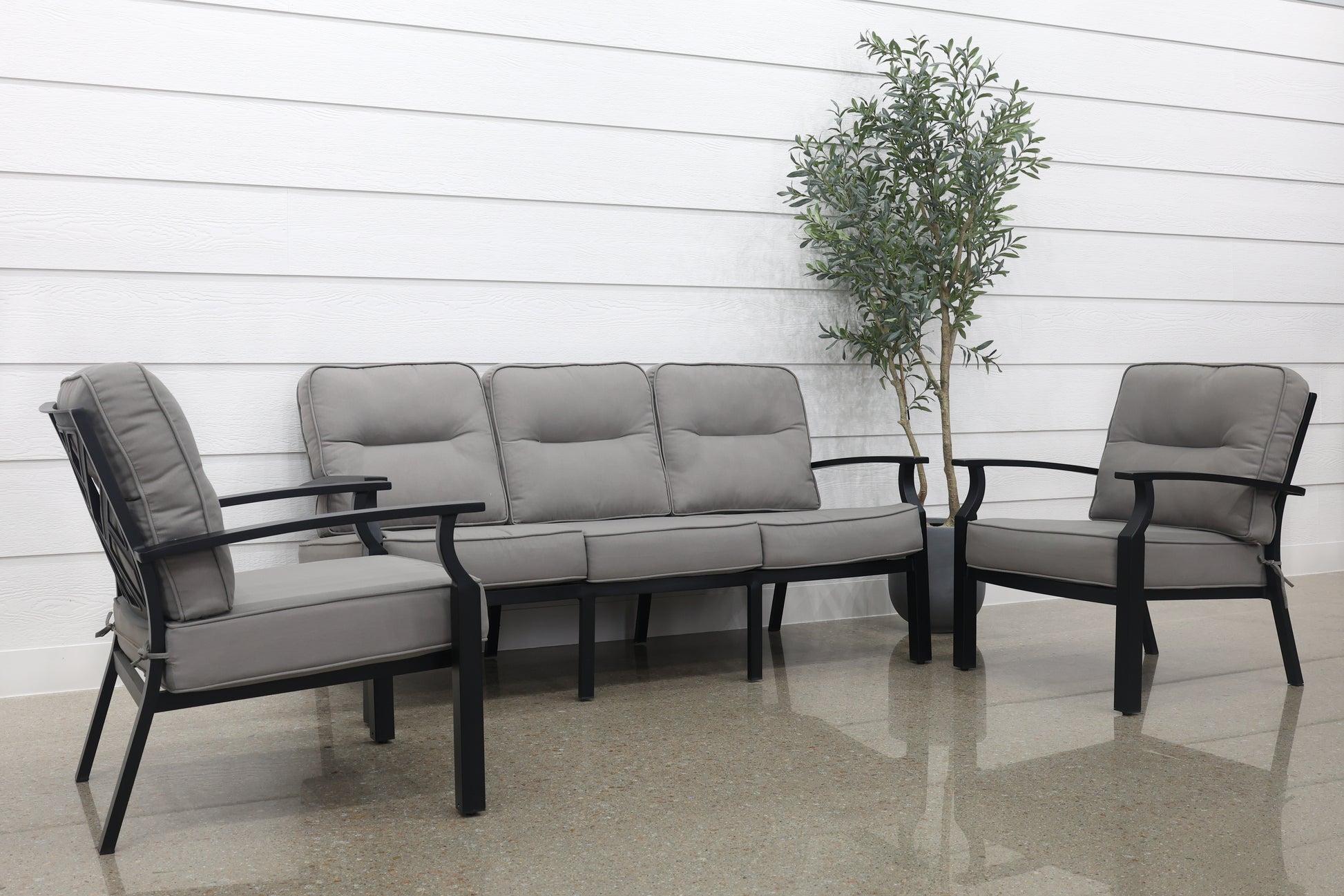 Bellarine 3 Seater, 2x Club Chairs & Coffee Table Lounge Set