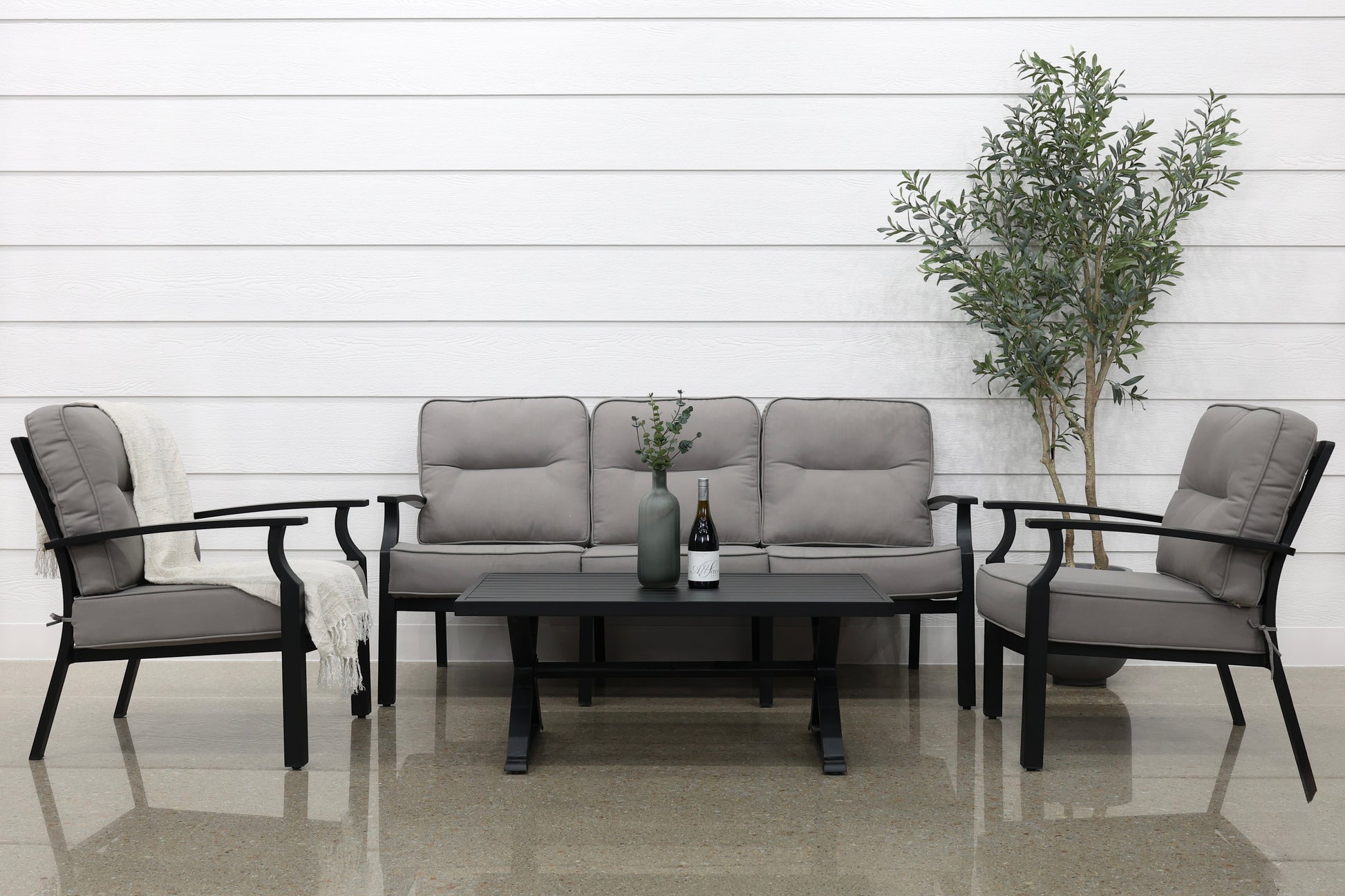 Bellarine 3 Seater, 2x Club Chairs & Coffee Table Lounge Set