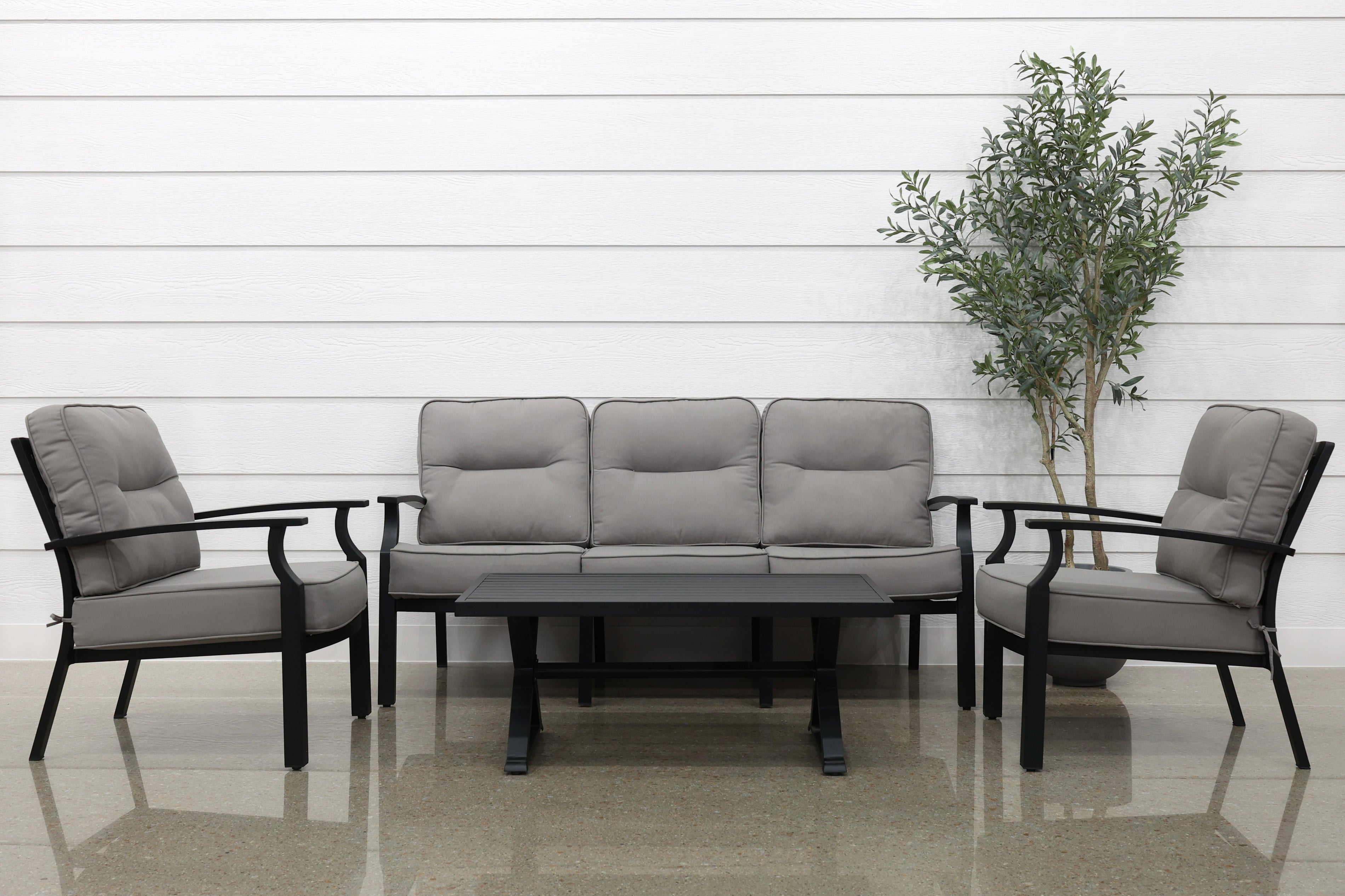 Bellarine 3 Seater, 2x Club Chairs & Coffee Table Lounge Set