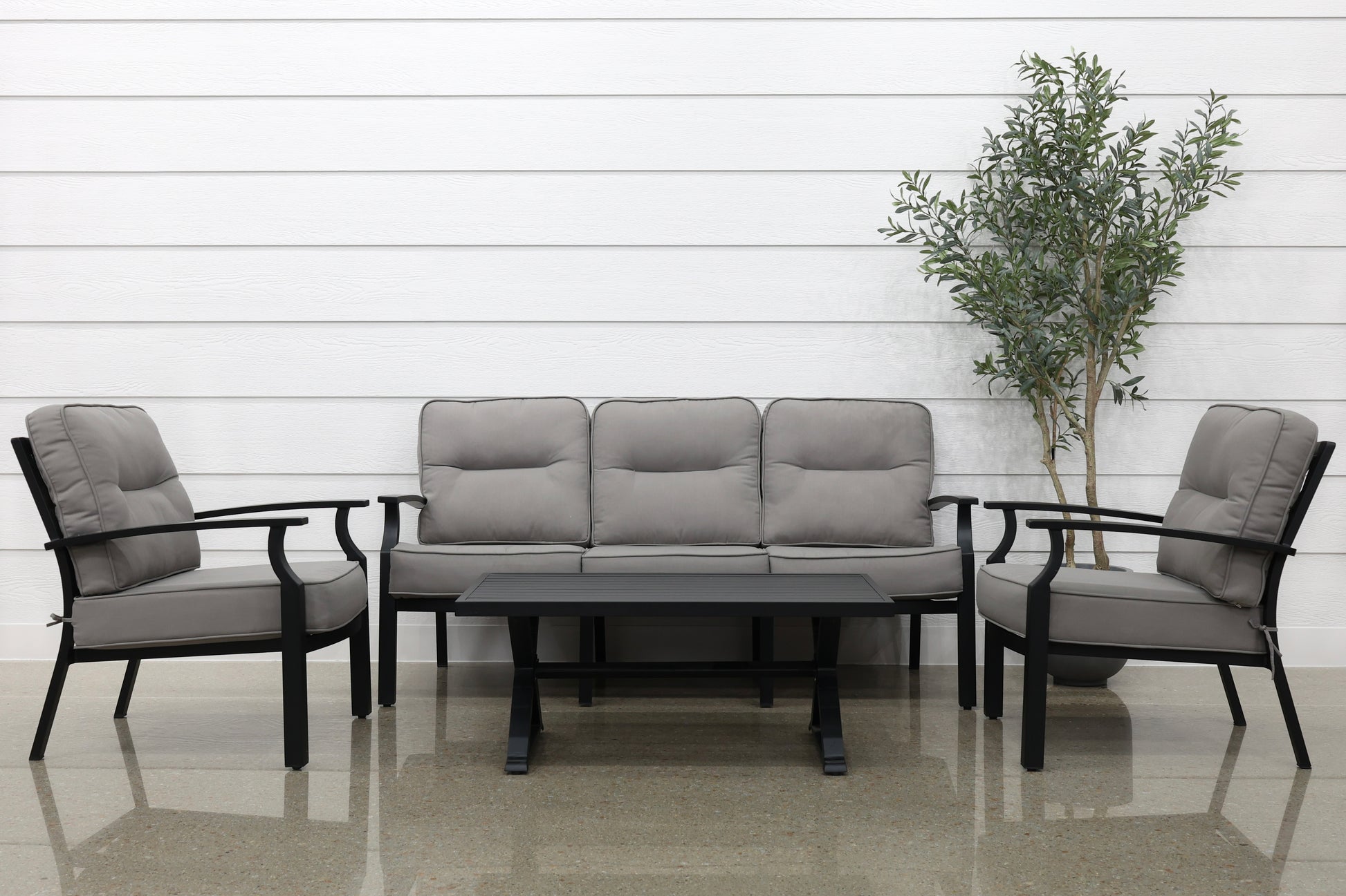 Bellarine 3 Seater, 2x Club Chairs & Coffee Table Lounge Set