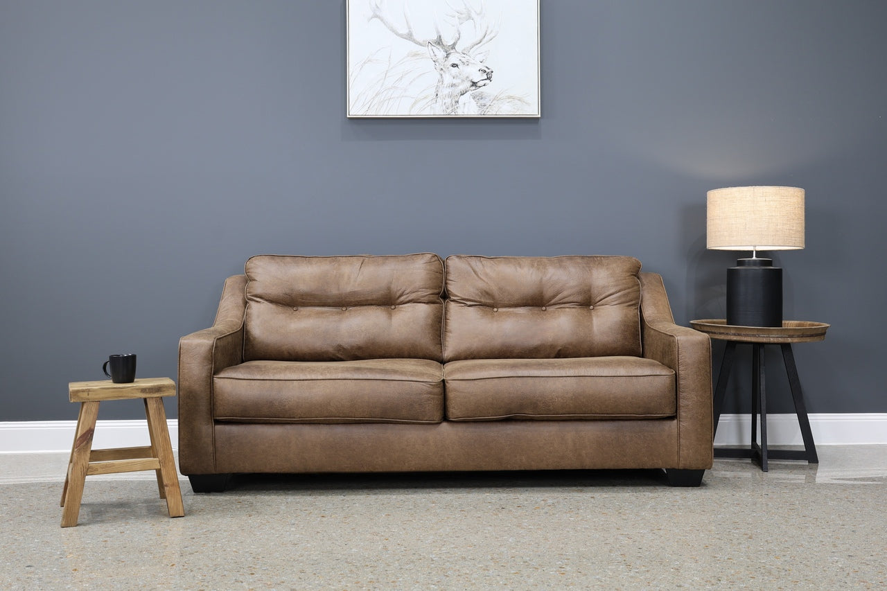 Victoria Queen Sofa Sleeper - Tan Leather Air