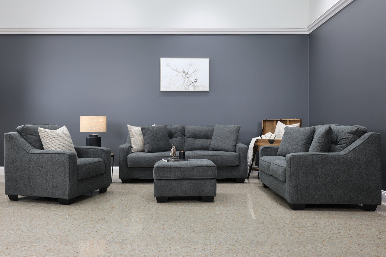 Victoria Loveseat - Dark Grey