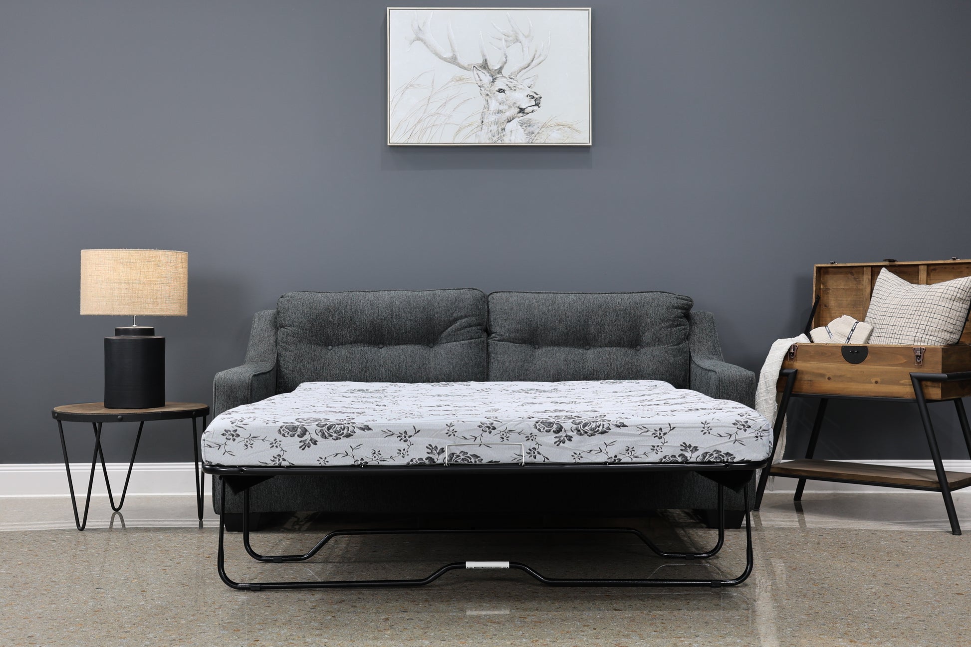 Victoria Queen Sofa Sleeper - Dark Grey