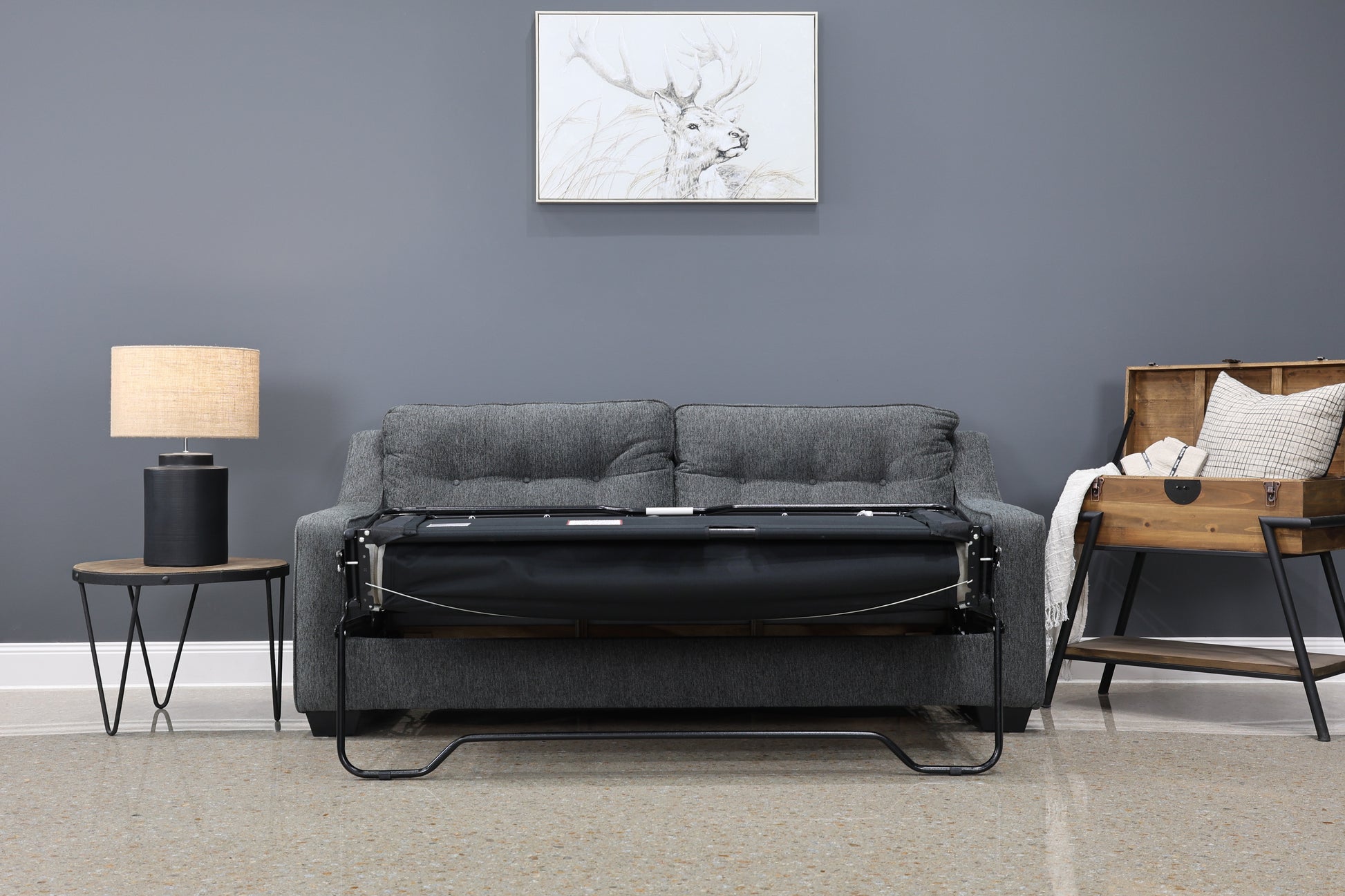 Victoria Queen Sofa Sleeper - Dark Grey