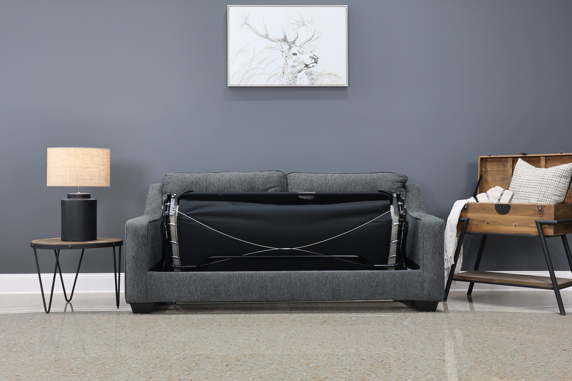 Victoria Queen Sofa Sleeper - Dark Grey