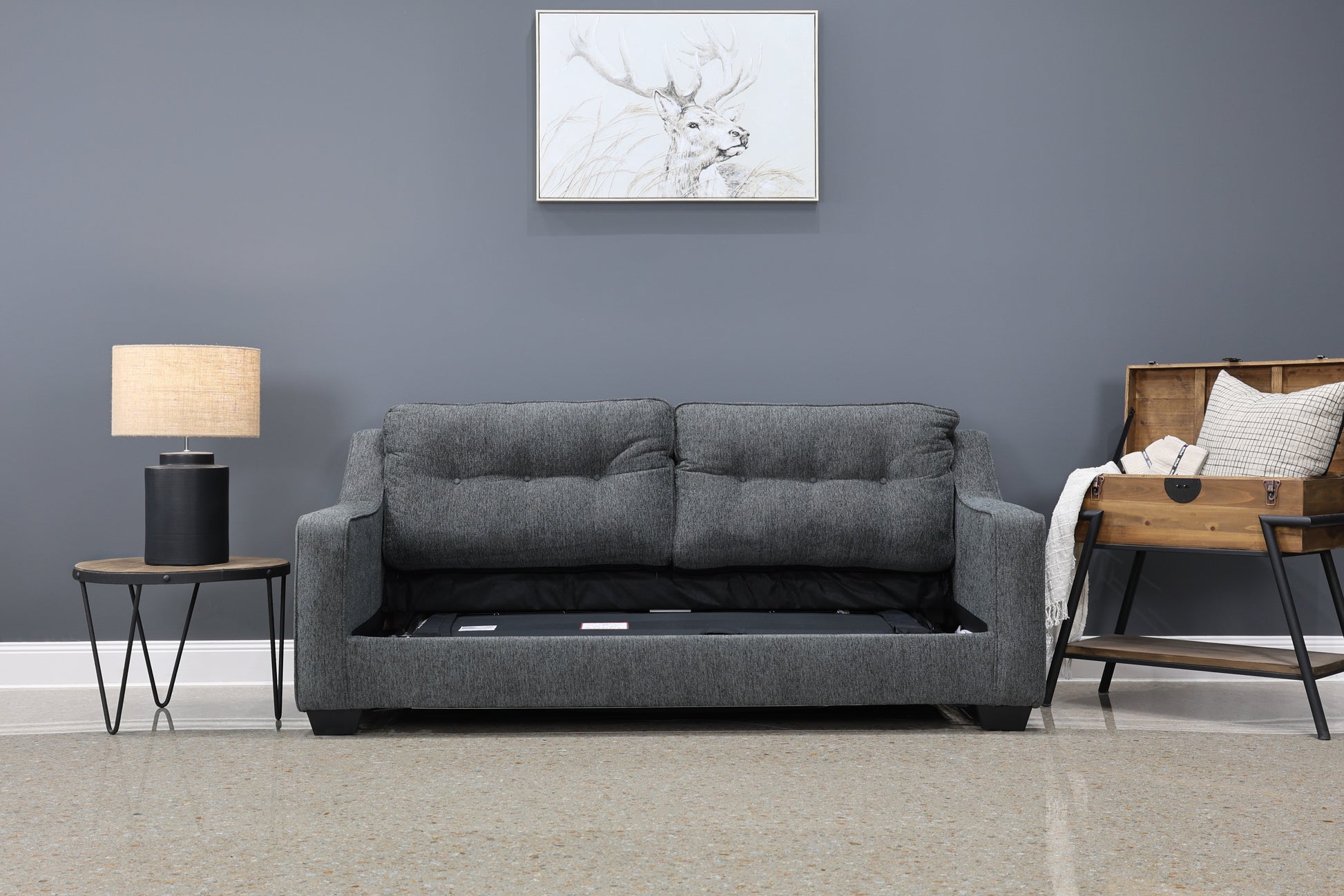 Victoria Queen Sofa Sleeper - Dark Grey