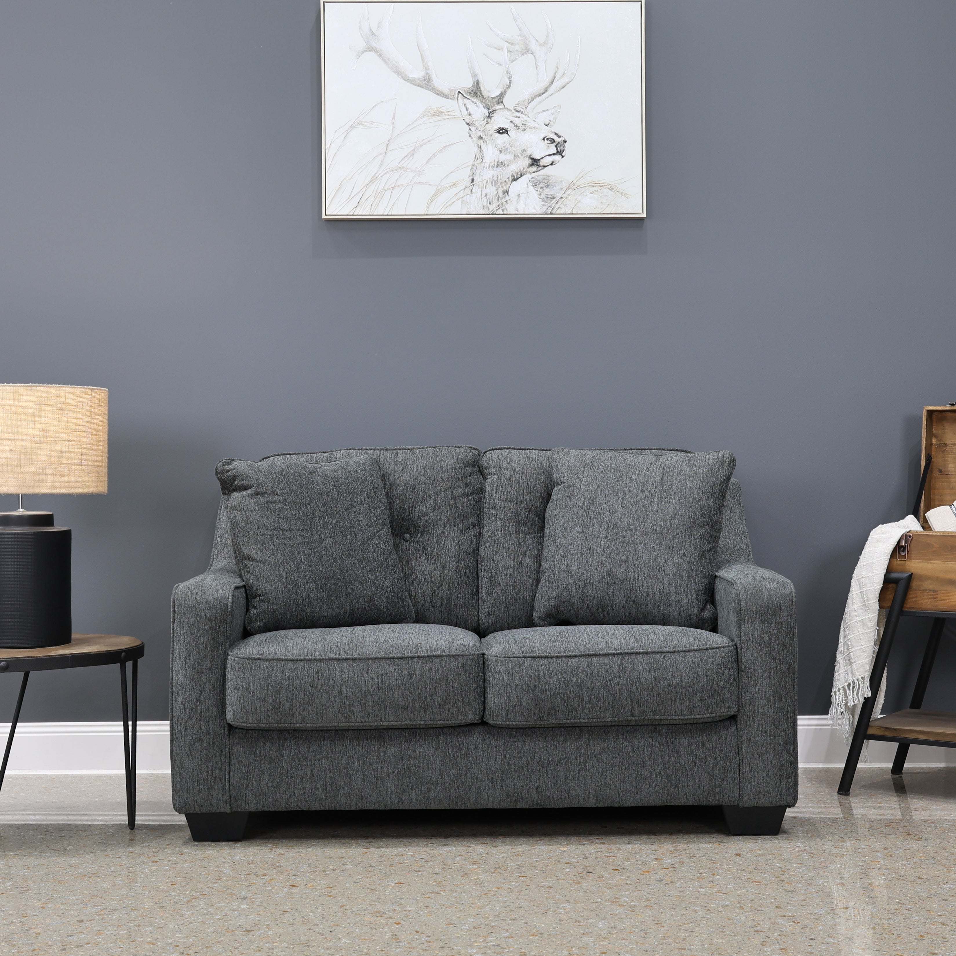 Victoria Loveseat - Dark Grey