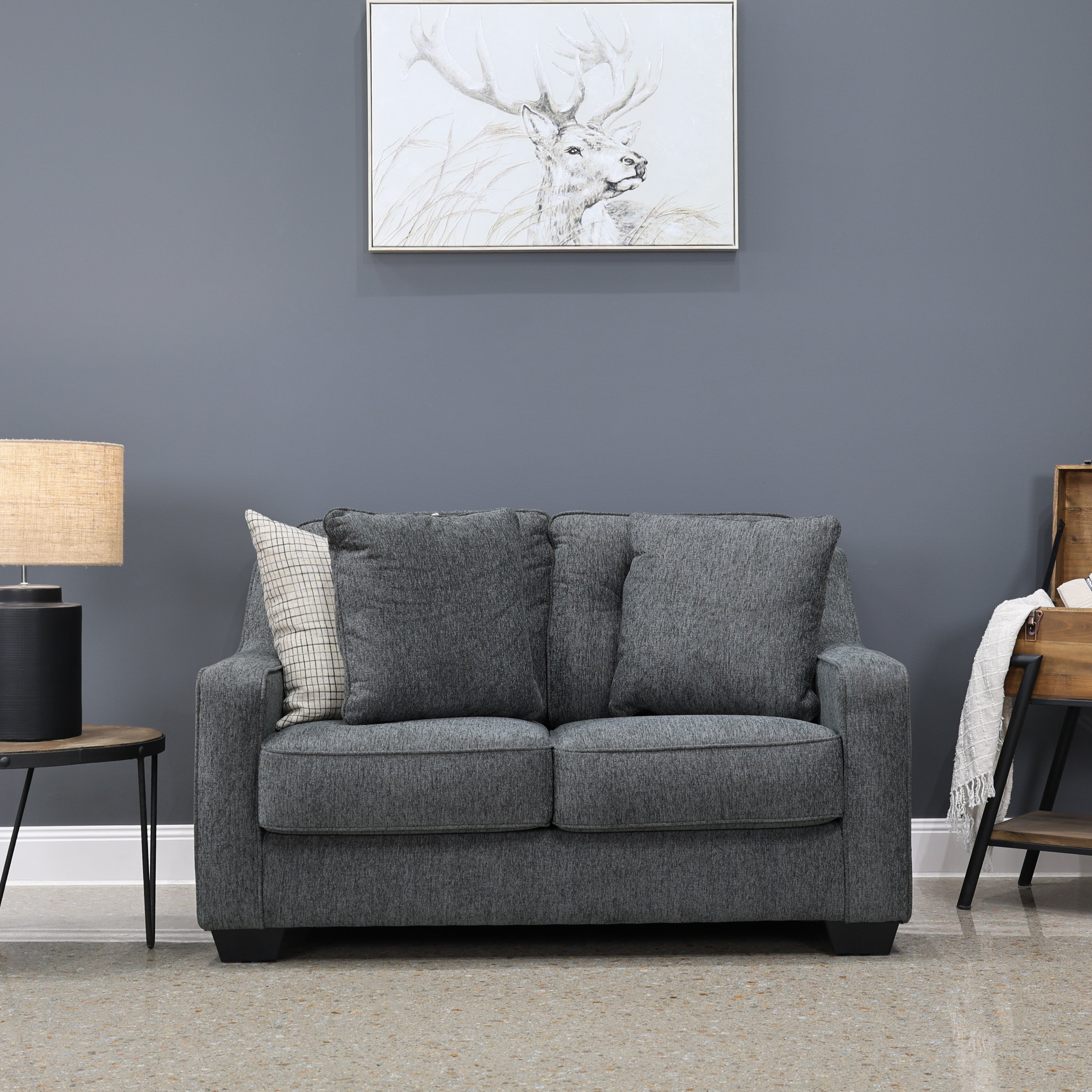 Victoria Loveseat - Dark Grey