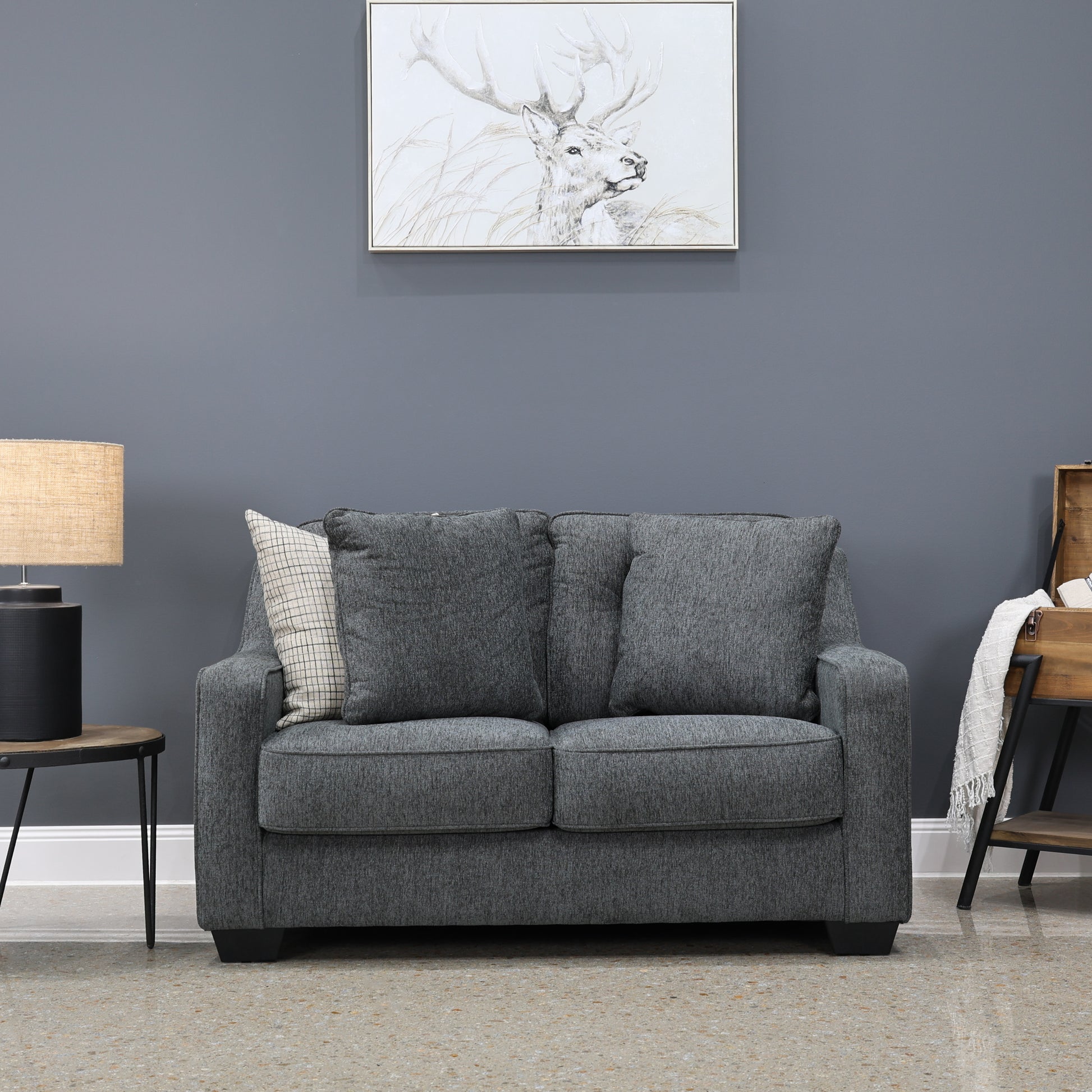 Victoria Loveseat - Dark Grey