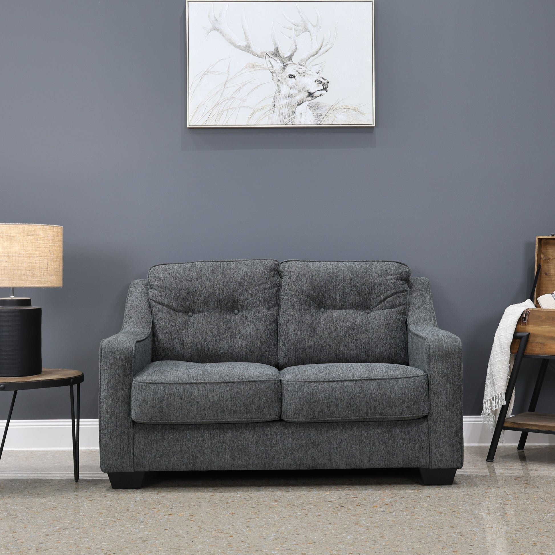 Victoria Loveseat - Dark Grey